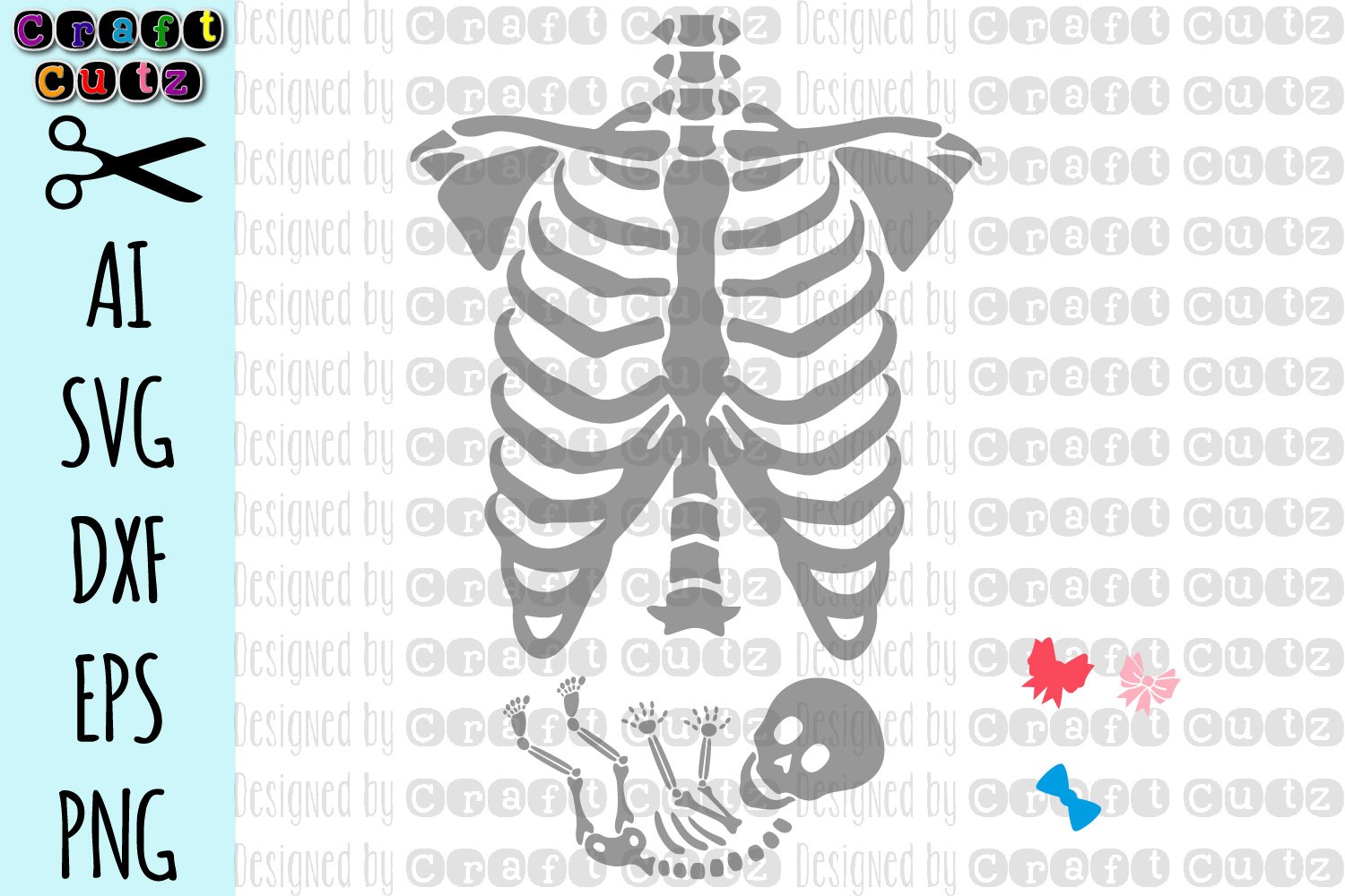 Xray Maternity SVG, Baby Skeleton Halloween Maternity SVG