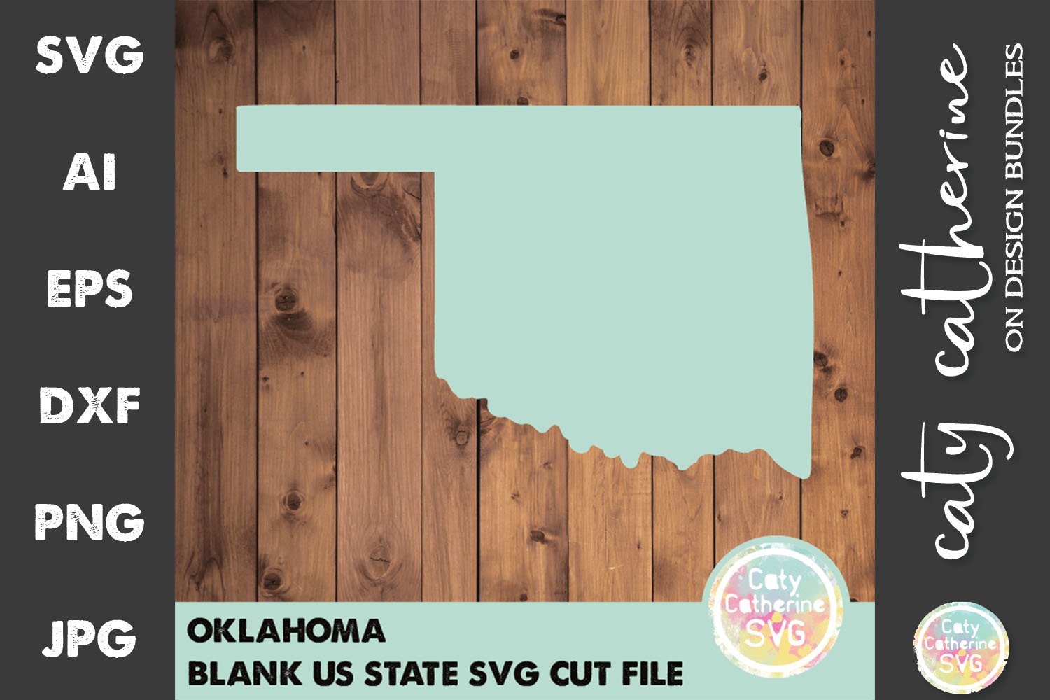 Oklahoma Blank Template US State SVG Cut File