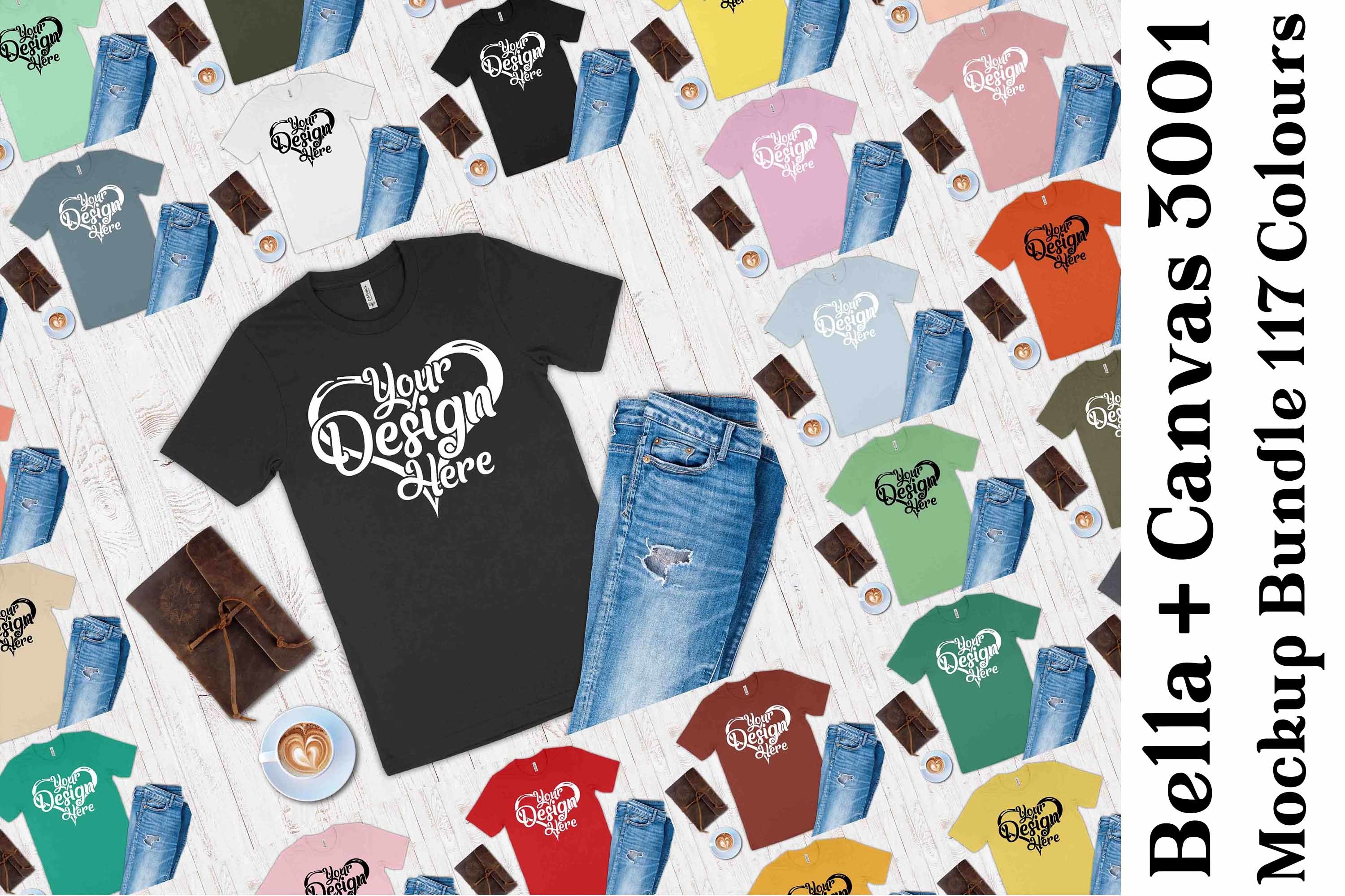 bella canvas 3001 mockup bundle