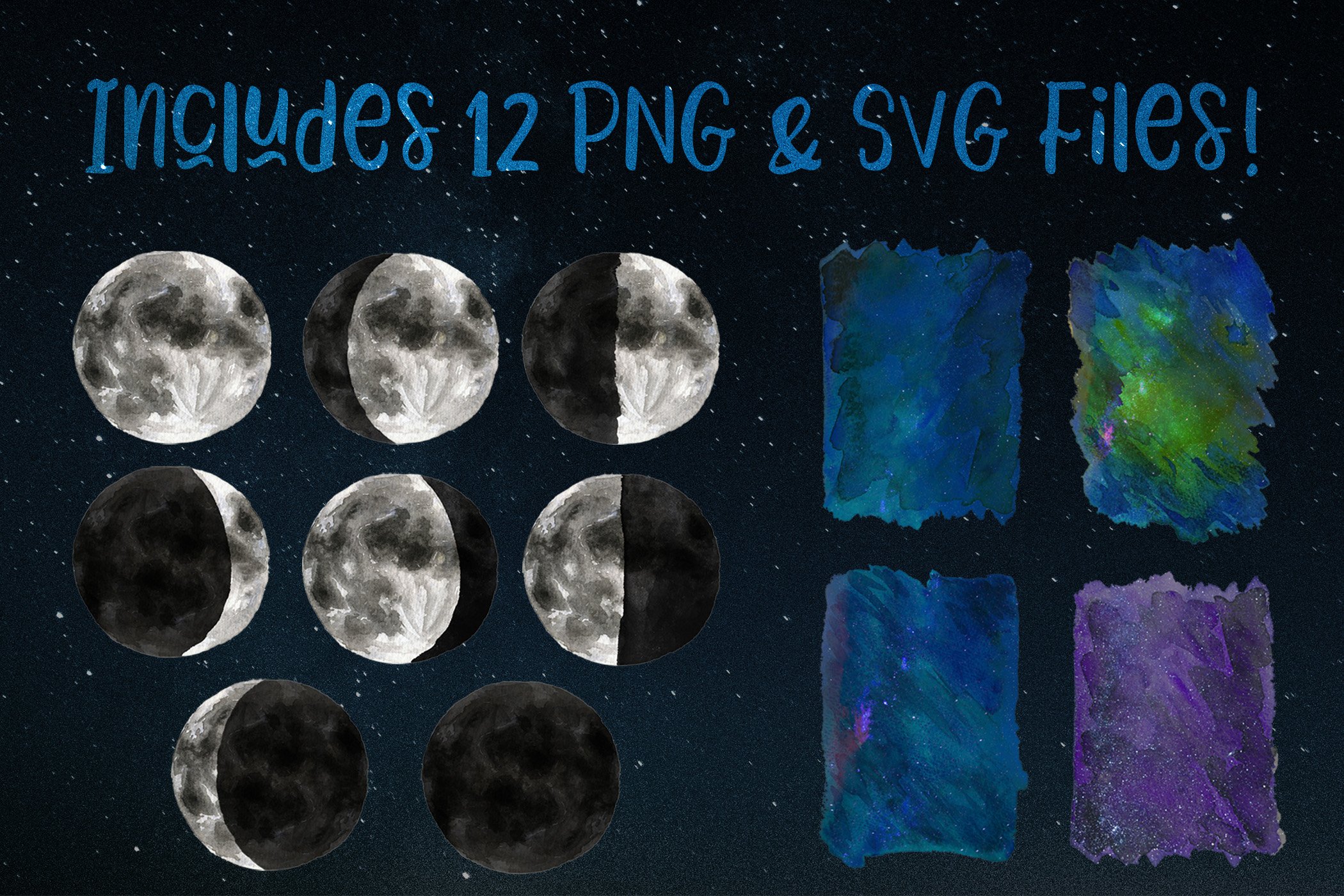 Watercolor Vector Moon Phases Clip Art 304489 Illustrations Watercolor Vector Moon Phases Clip Art 304489 Illustrations