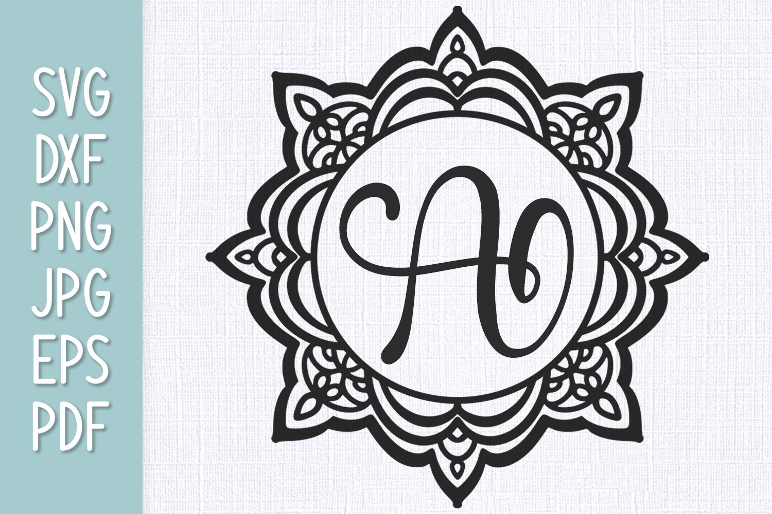 Mandala Monogram SVG