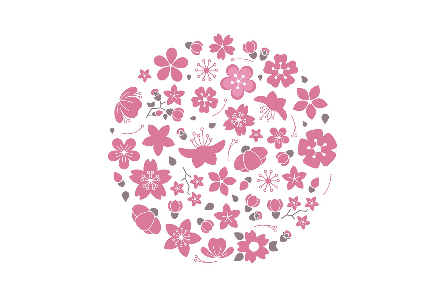 Blossom flowers logo isolated on white background (908439) Logos