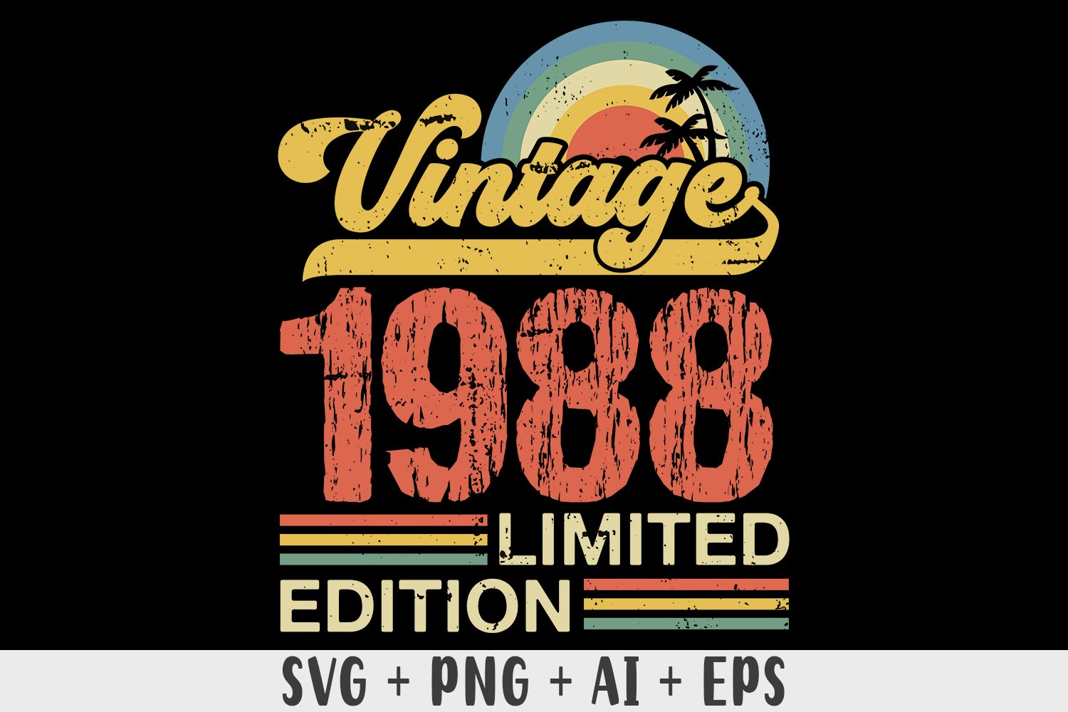 Vintage 1988 Limited edition SVG - 35th Birthday SVG T-shirt (2214011 ...
