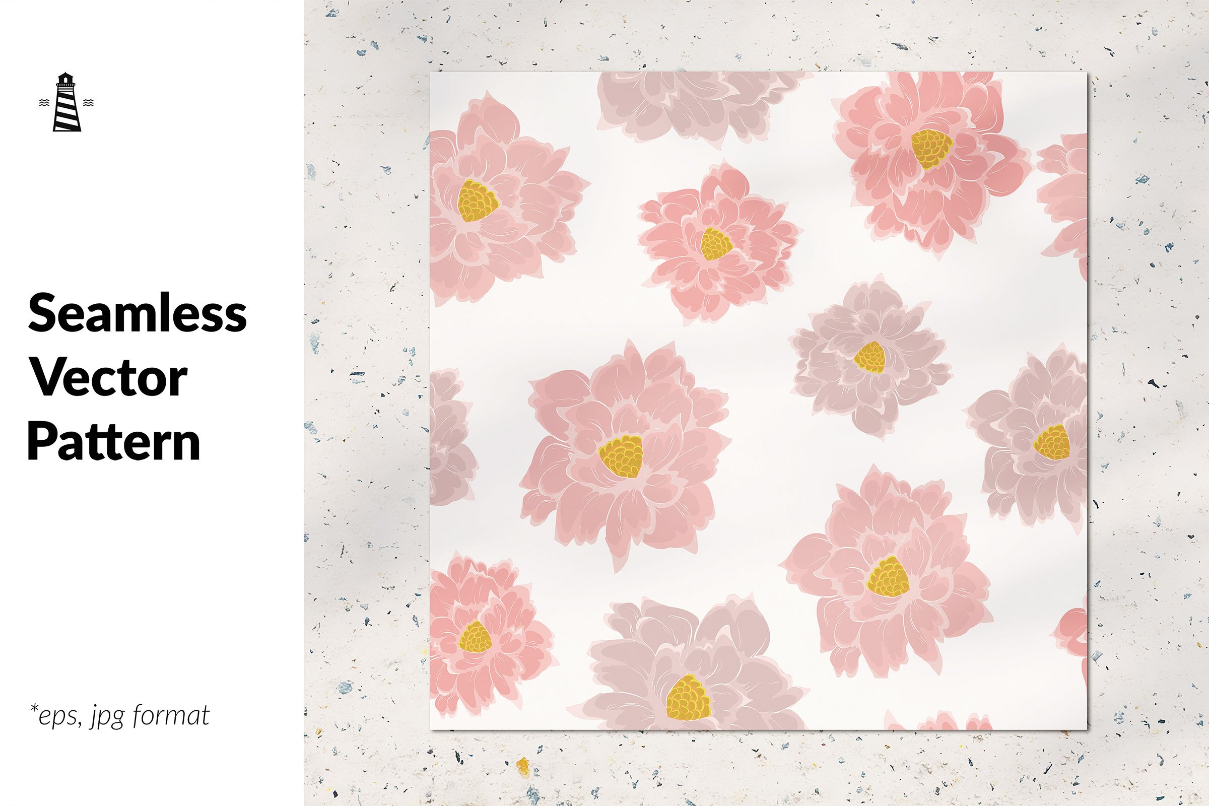 Pink flowers seamless pattern (1342884) | Patterns | Design Bundles