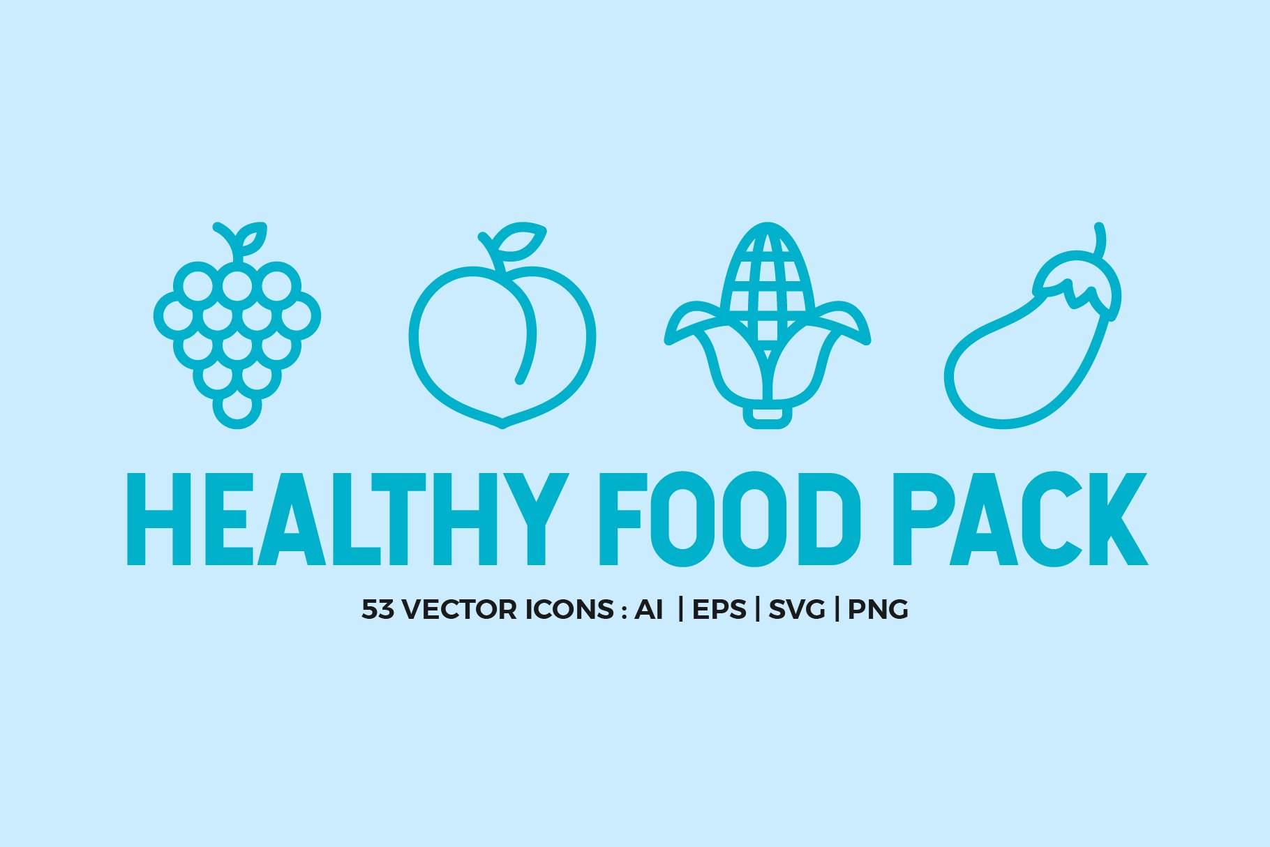 Healthy Food Line Icons (362840) | Icons | Design Bundles