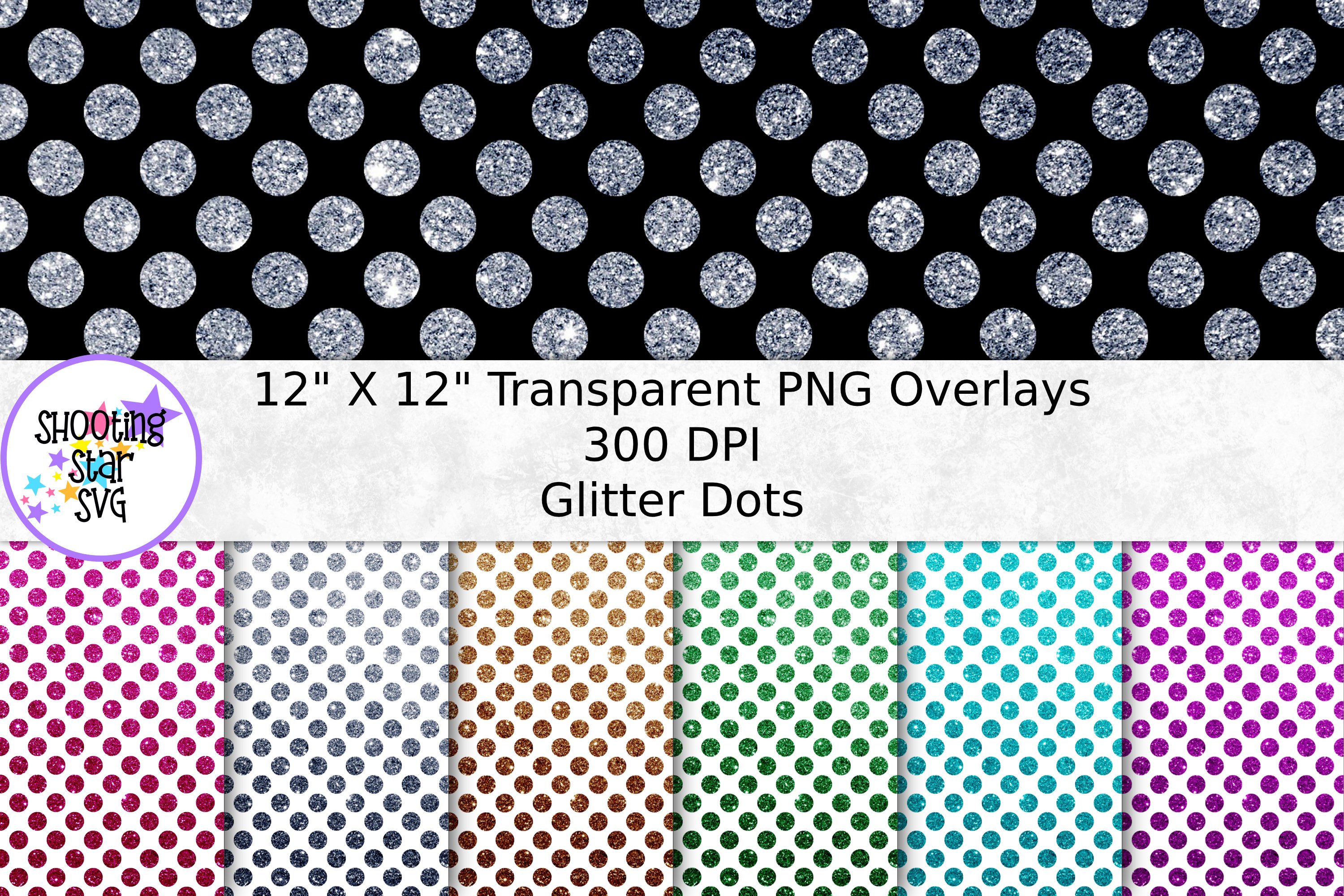 Glitter Dots Transparent Paper Overlay Seamless (424302) Patterns
