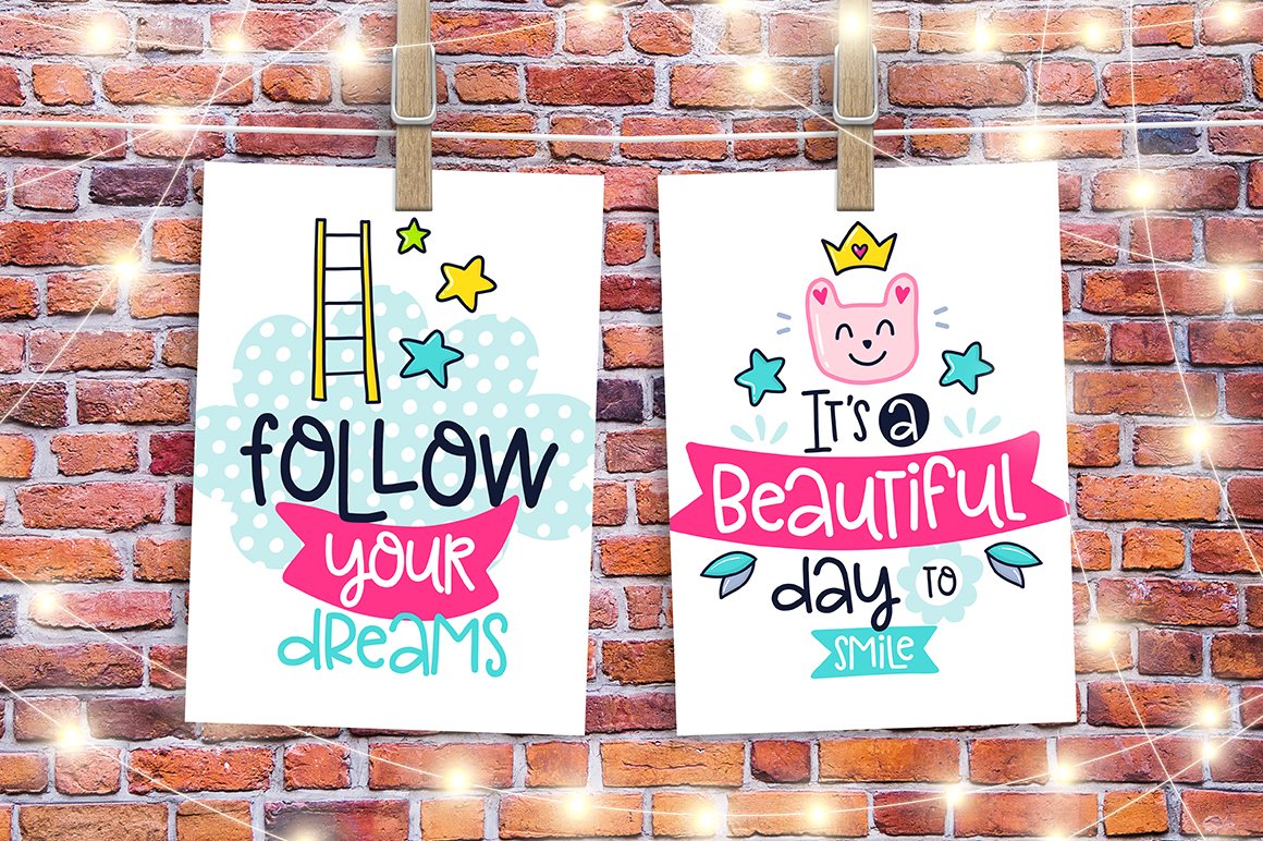 36 Funny Color Cards with Quote (38943) | Card Making | Design Bundles