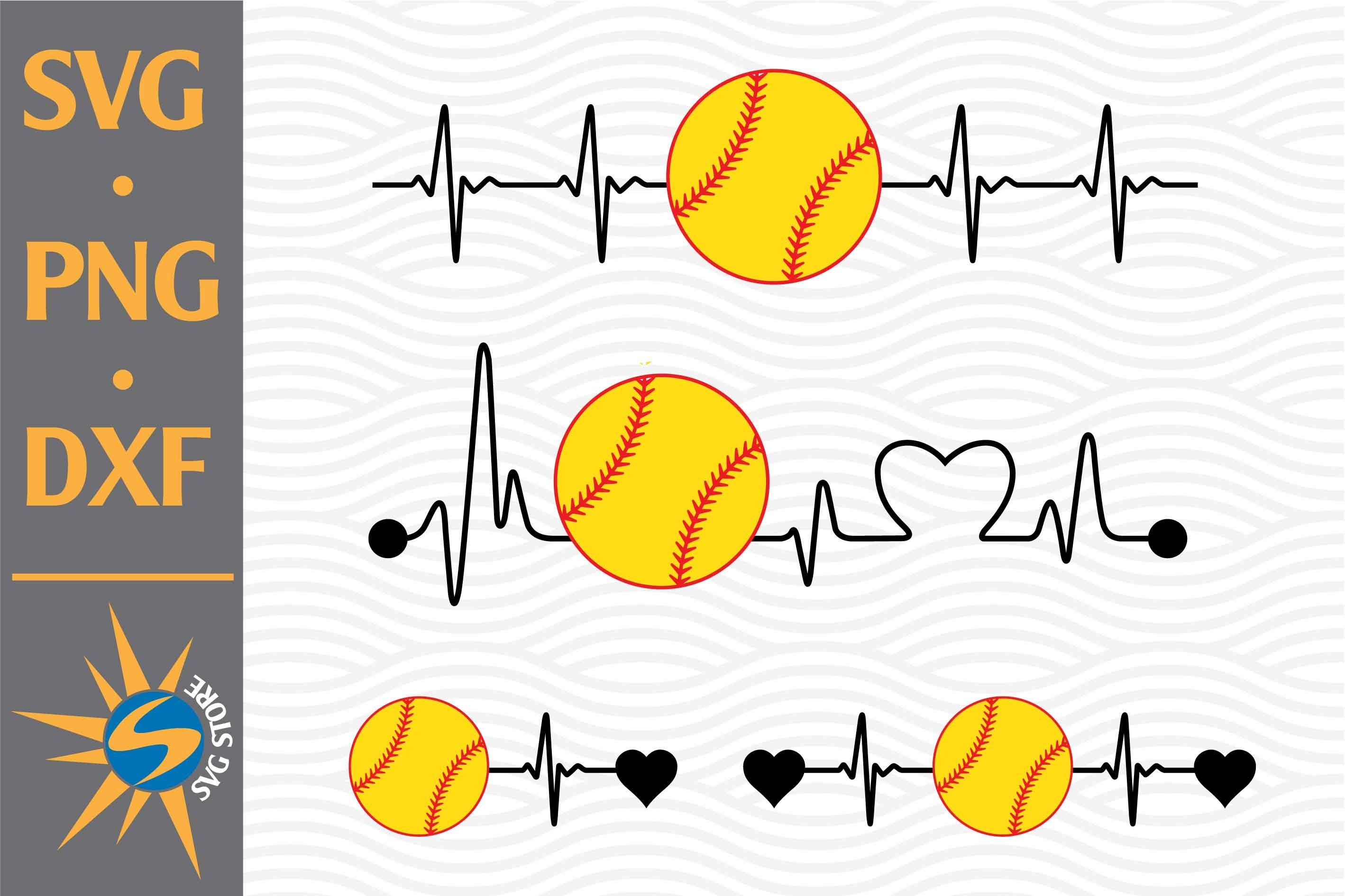 Craft Supplies & Tools Softball Pitcher Heartbeat SVG File,Softball EKG