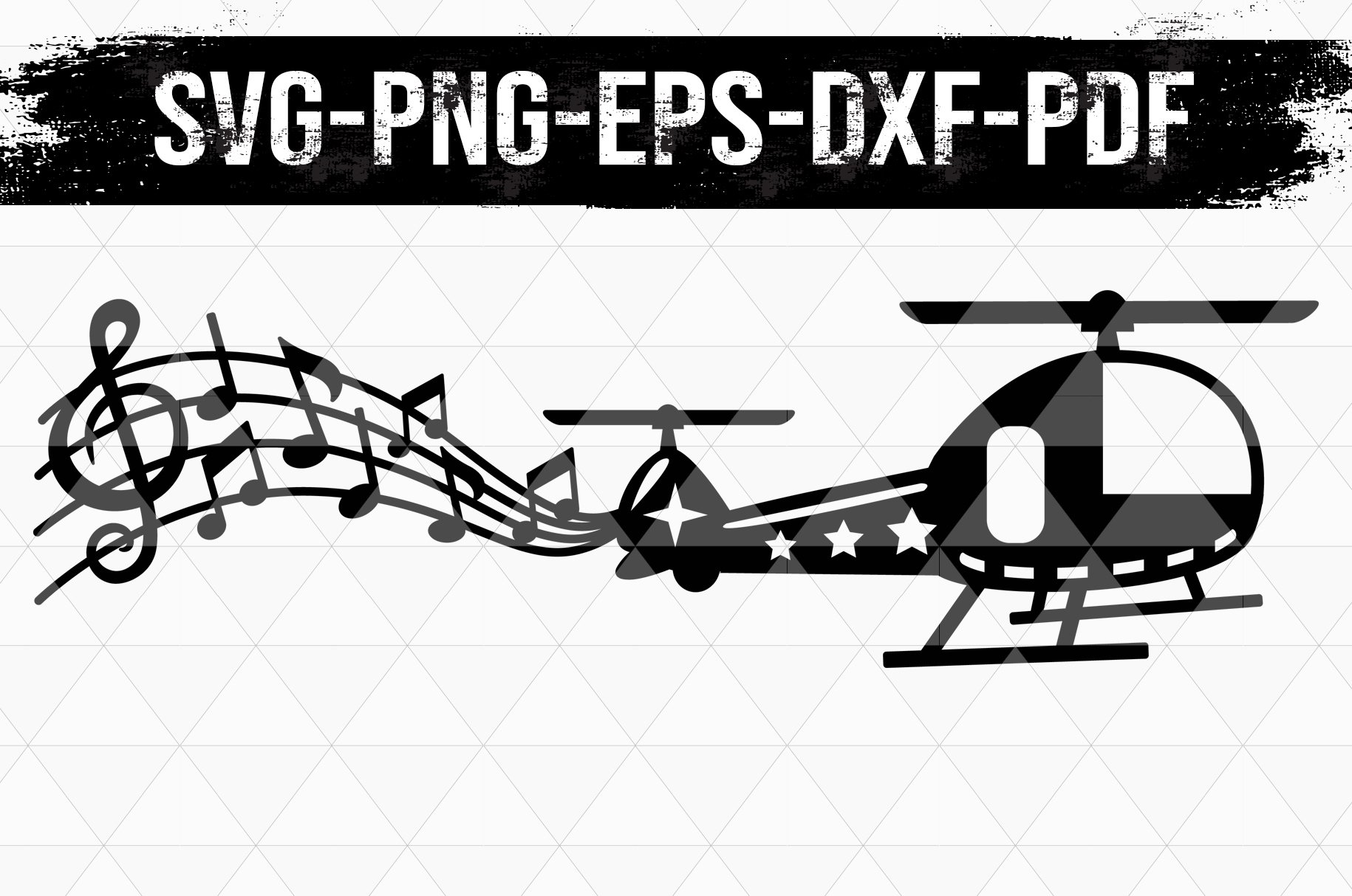 Download Music Helicopter Paper Cut Template, Nursery SVG, PDF, DXF ...
