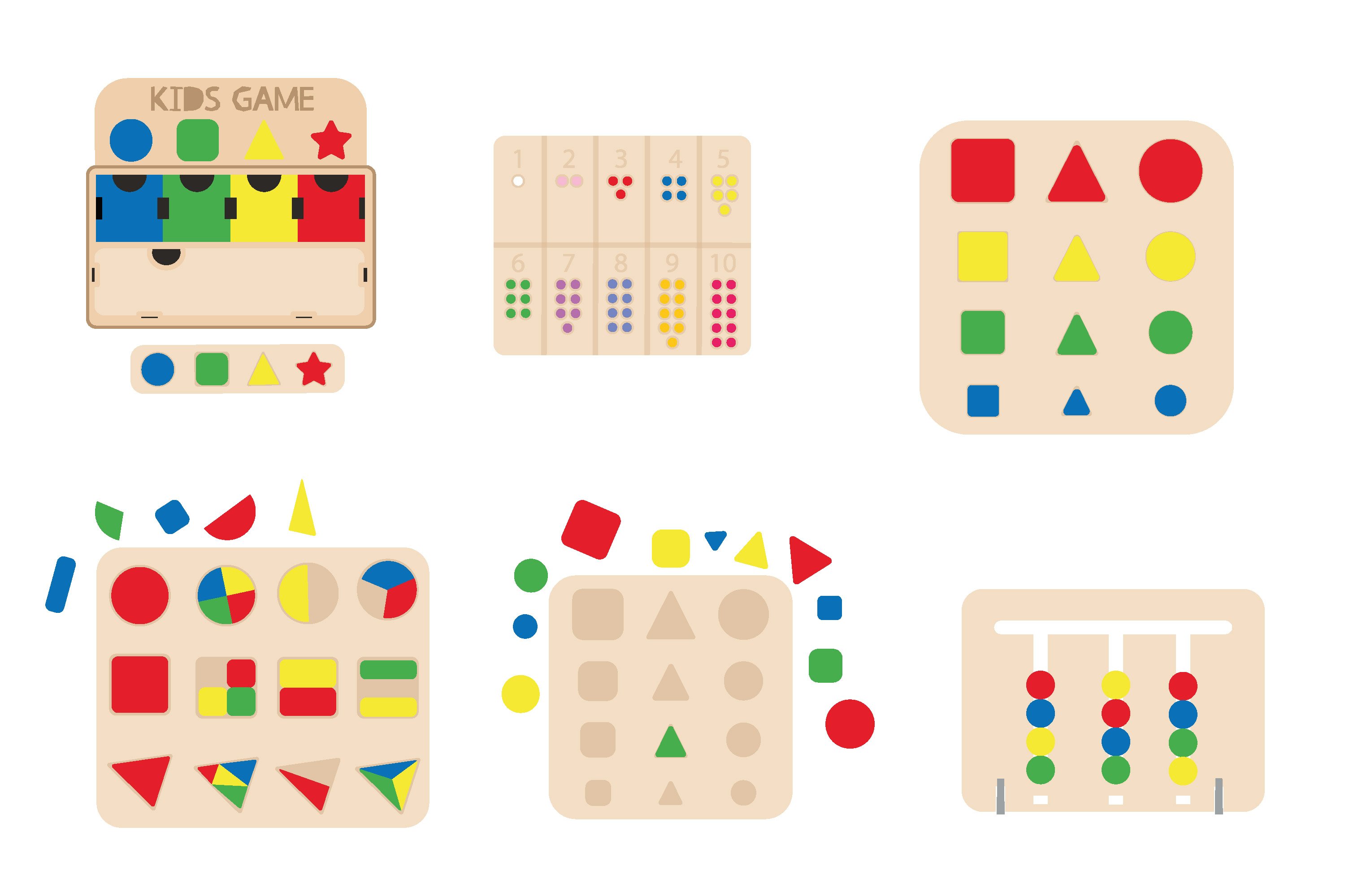 Montessori Games Vector Clip Art SVG Cut File 1222043 montessori-games-vector-clip-art-svg-cut-file-1222043