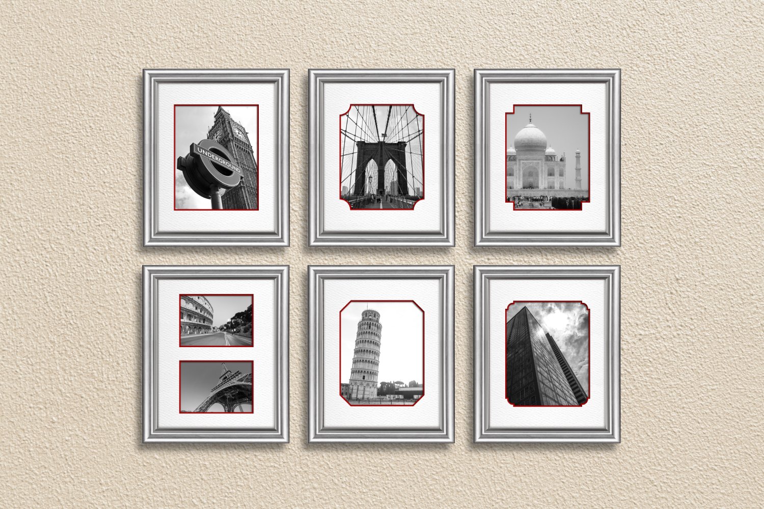 Layered Photo Mat Set SVG Design (406335) Cut Files Design Bundles