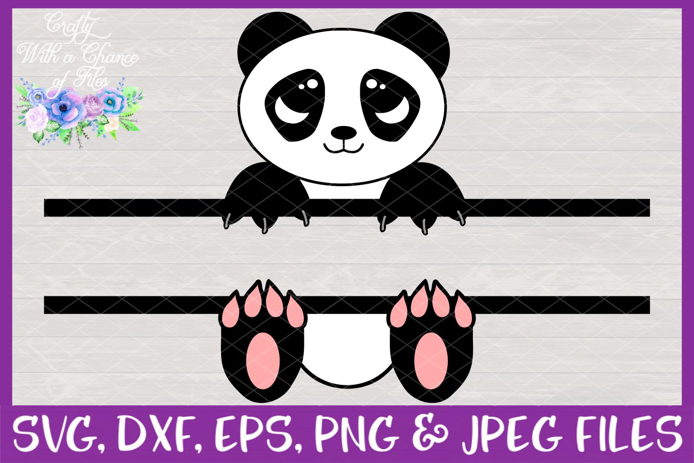 Split Panda Monogram SVG - Animal Design (205126) | SVGs | Design Bundles