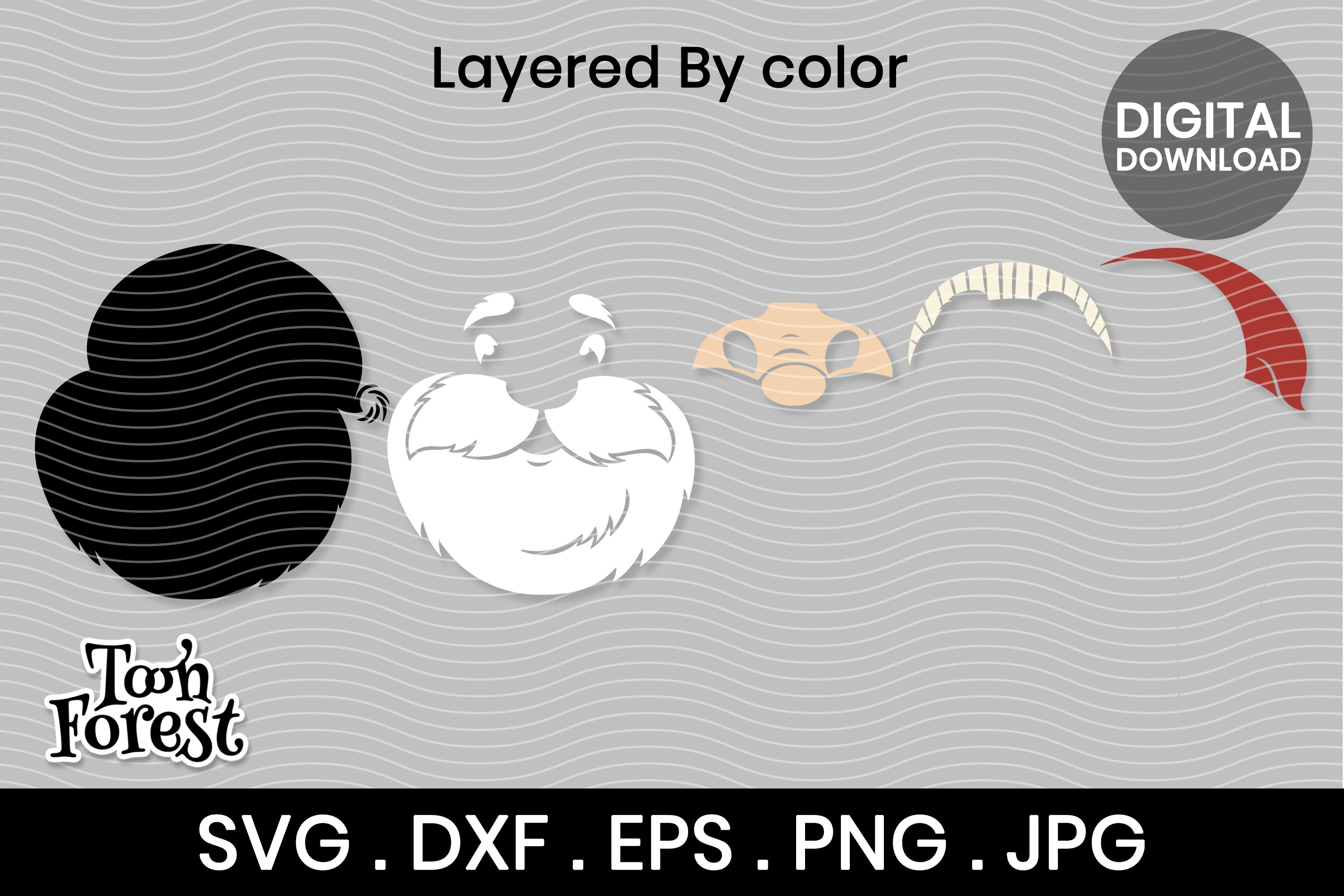 5 Christmas ornament SVG, DXF, EPS, and PNG cut files bundle (984759