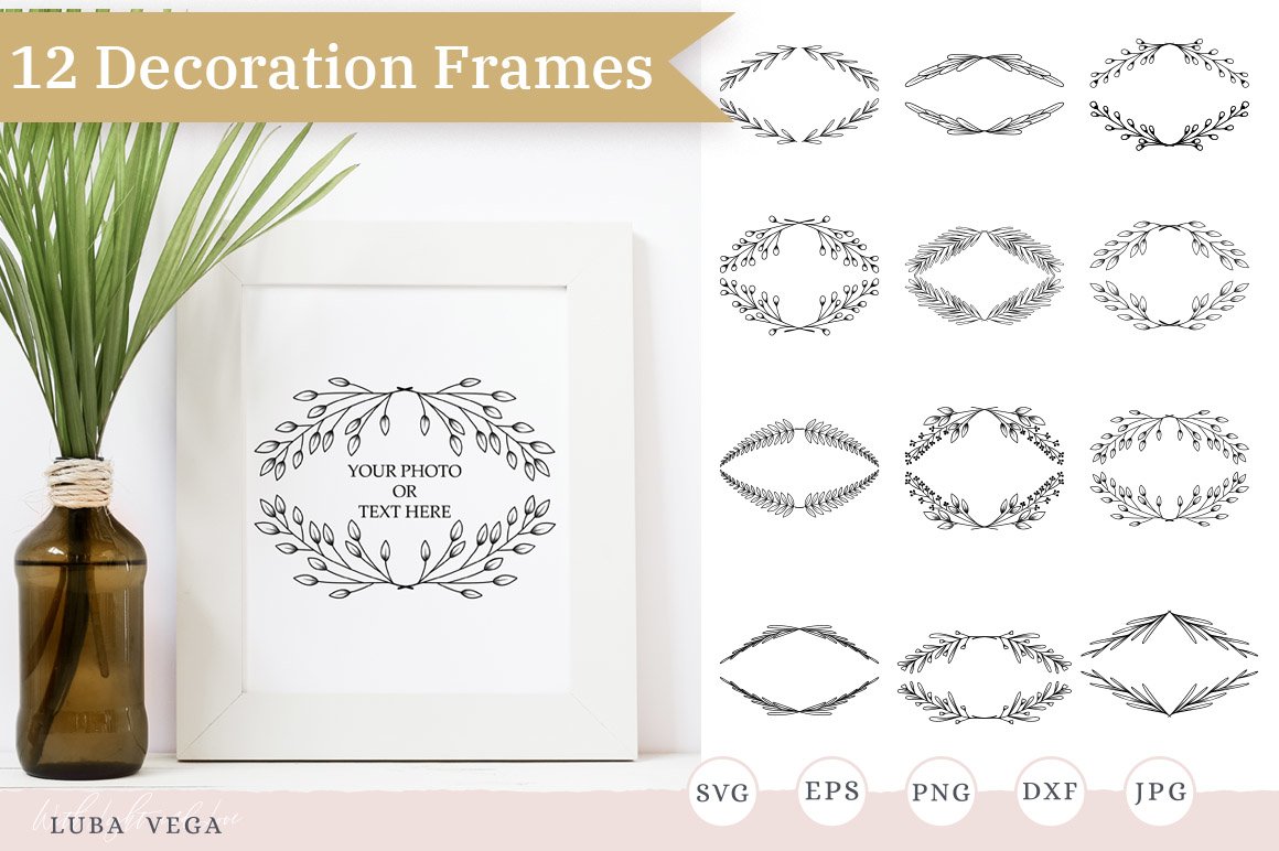 Hand drawn wreath Wreaths and Frames