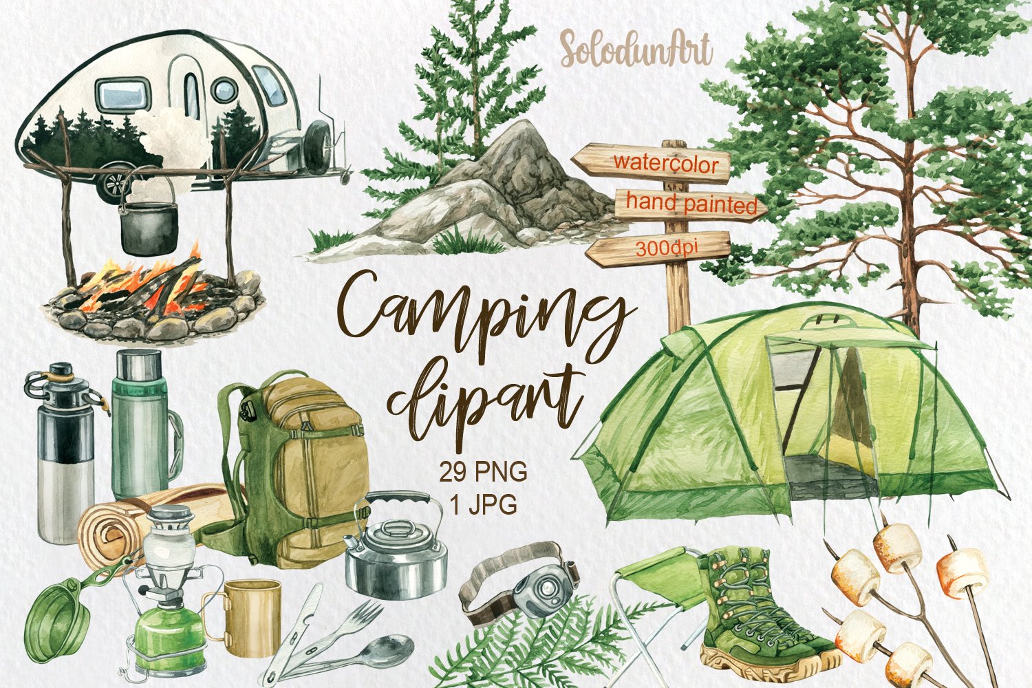 Family Camping Clip Art