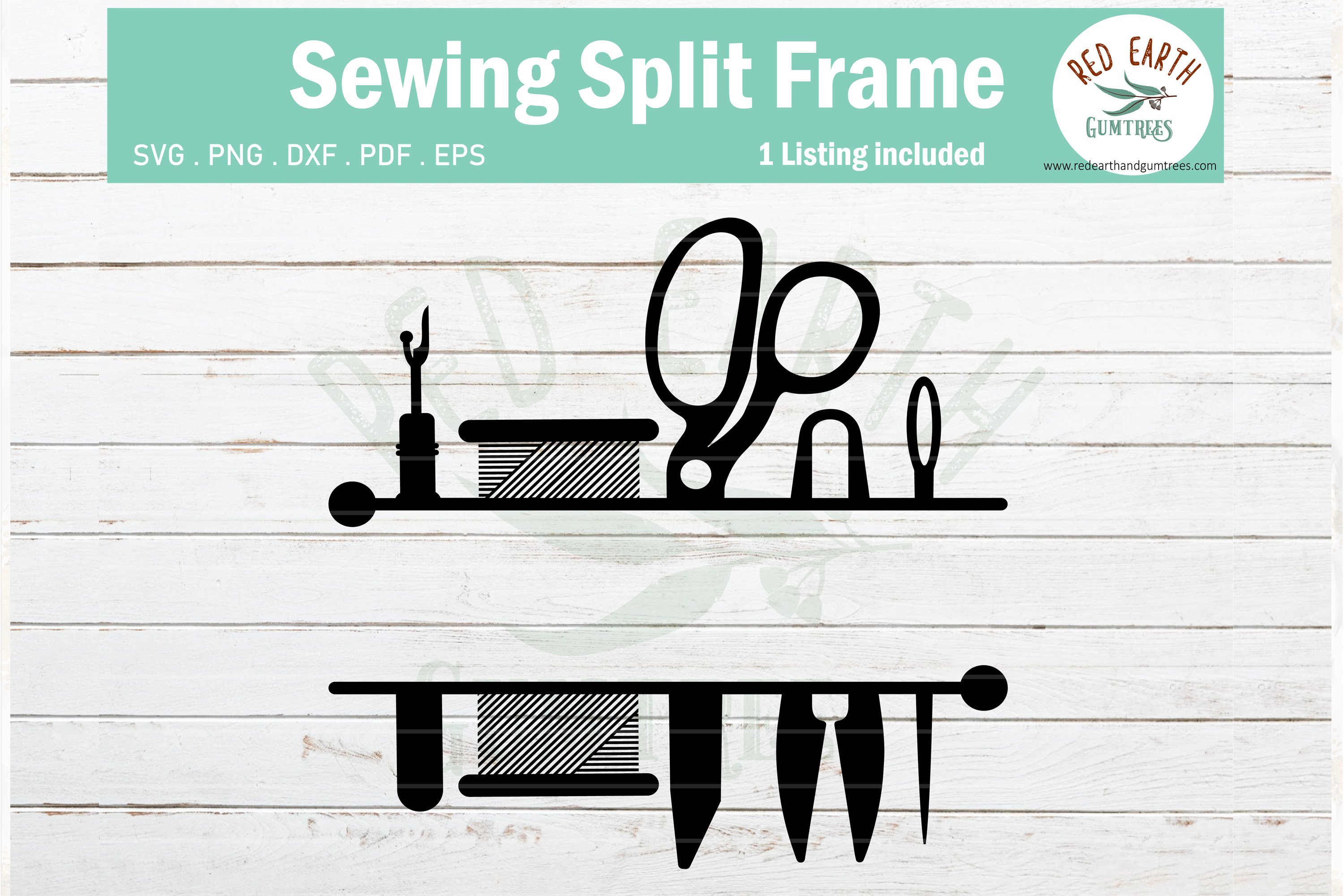 Sewing split monogram frame svg, seamstress SVG,PNG,DXF,EPS (521356