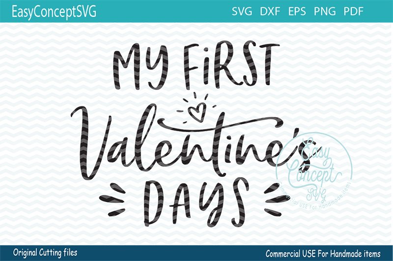 My First Valentine's Day SVG, Valentine Love (413225) | Cut Files ...