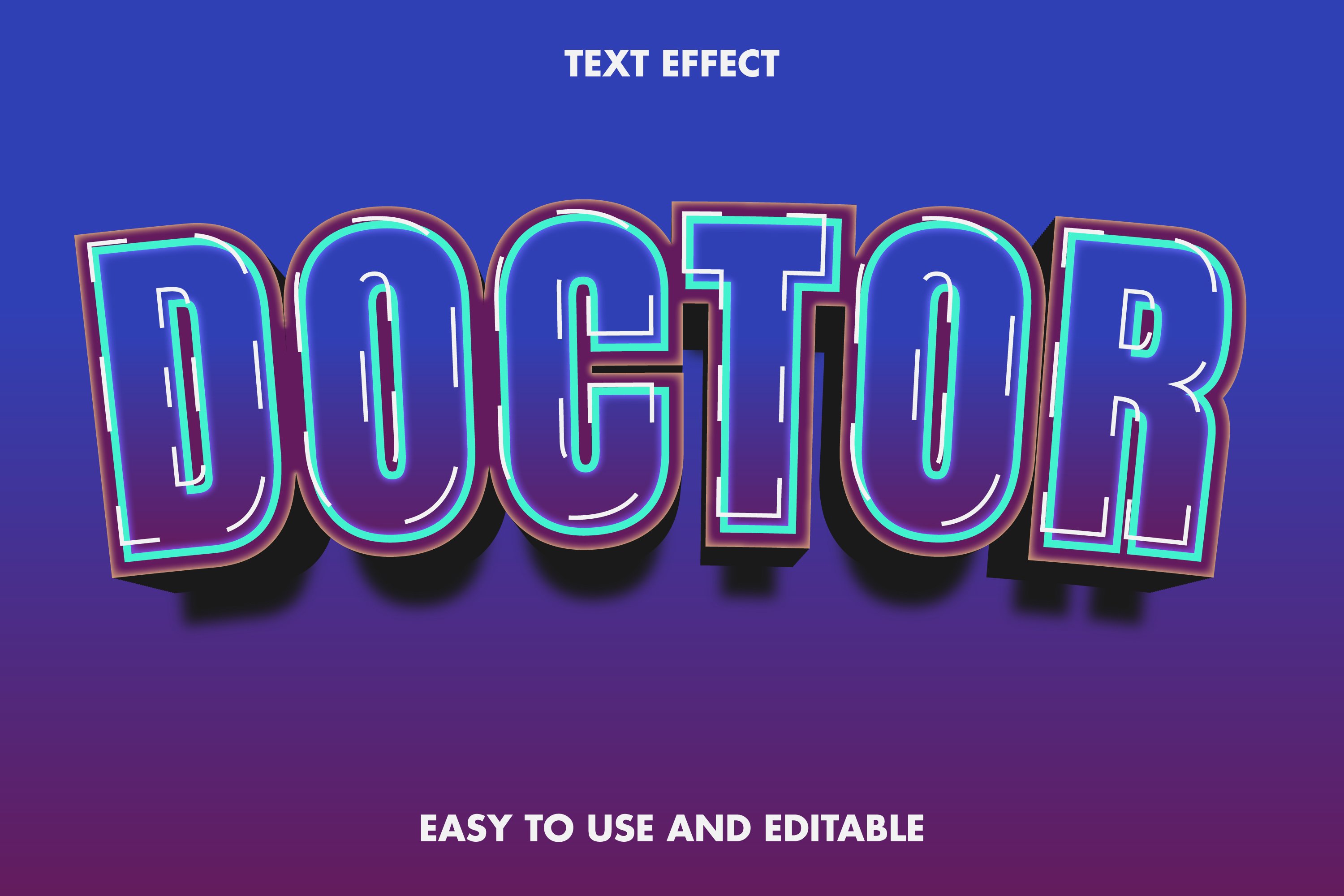 Doctor text effect. editable and easy to use. premium vector (1002900 ...