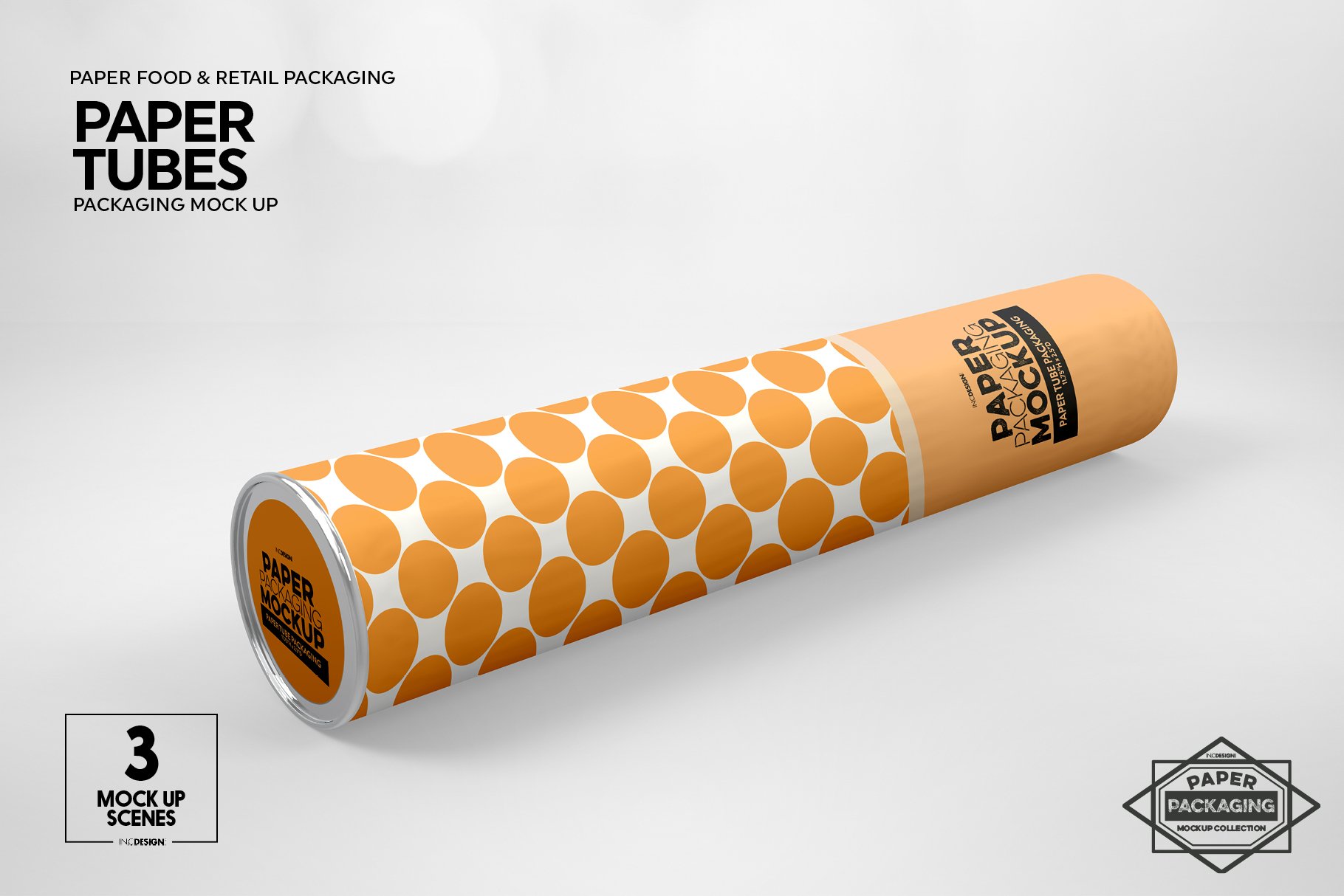 Paper Tube Packaging Mockup (346642) Branding Design Bundles