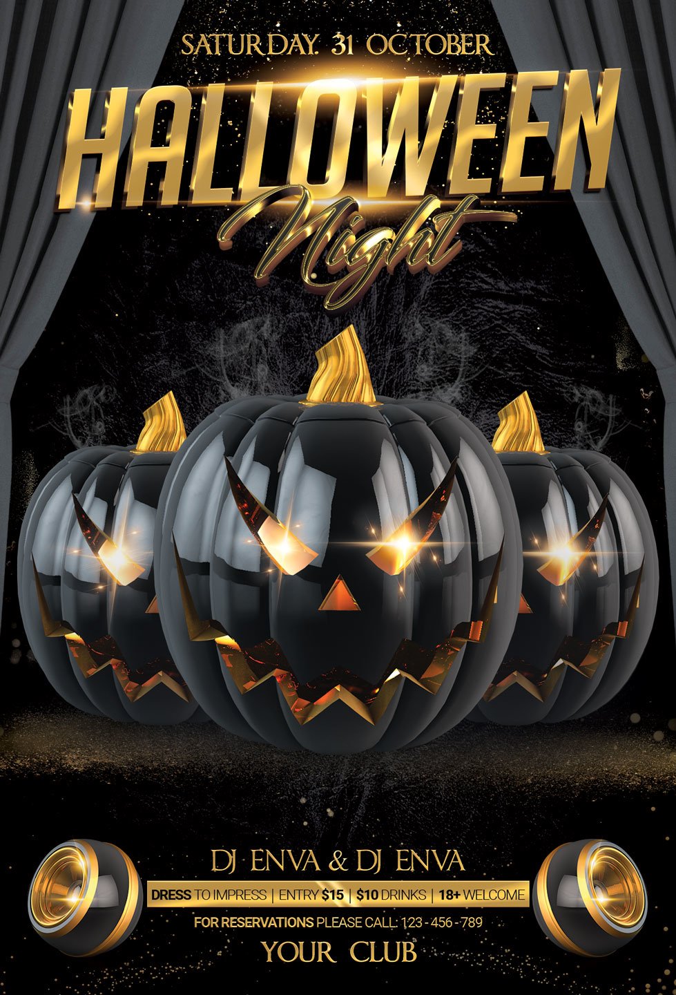 Halloween Flyer (307194) Flyers Design Bundles