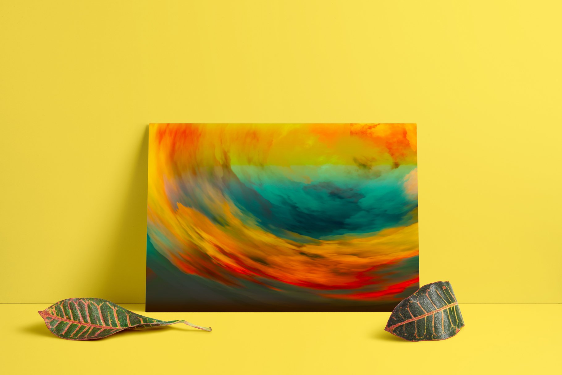 Hand painted Canvas Prints. Abstract painting collection (556617) Decorations Design Bundles