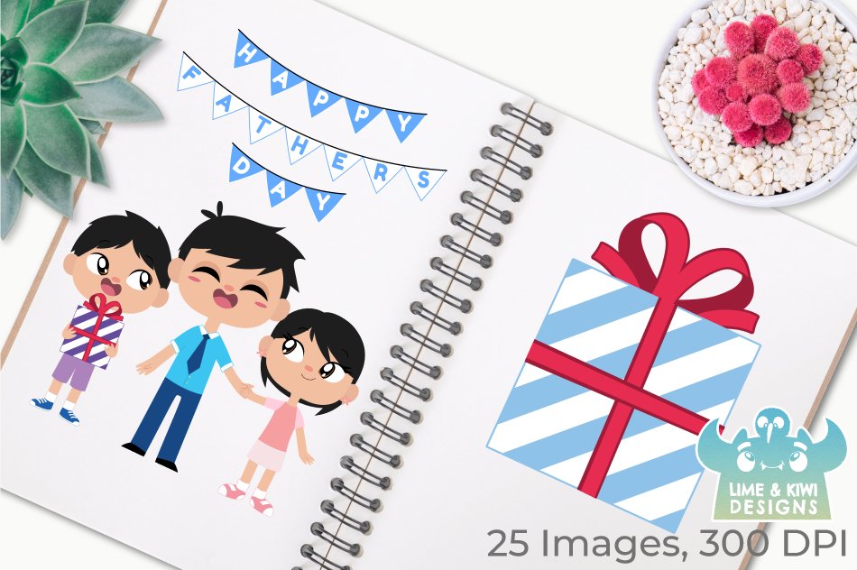Father's Day Clipart, Instant Download Vector Art (357415