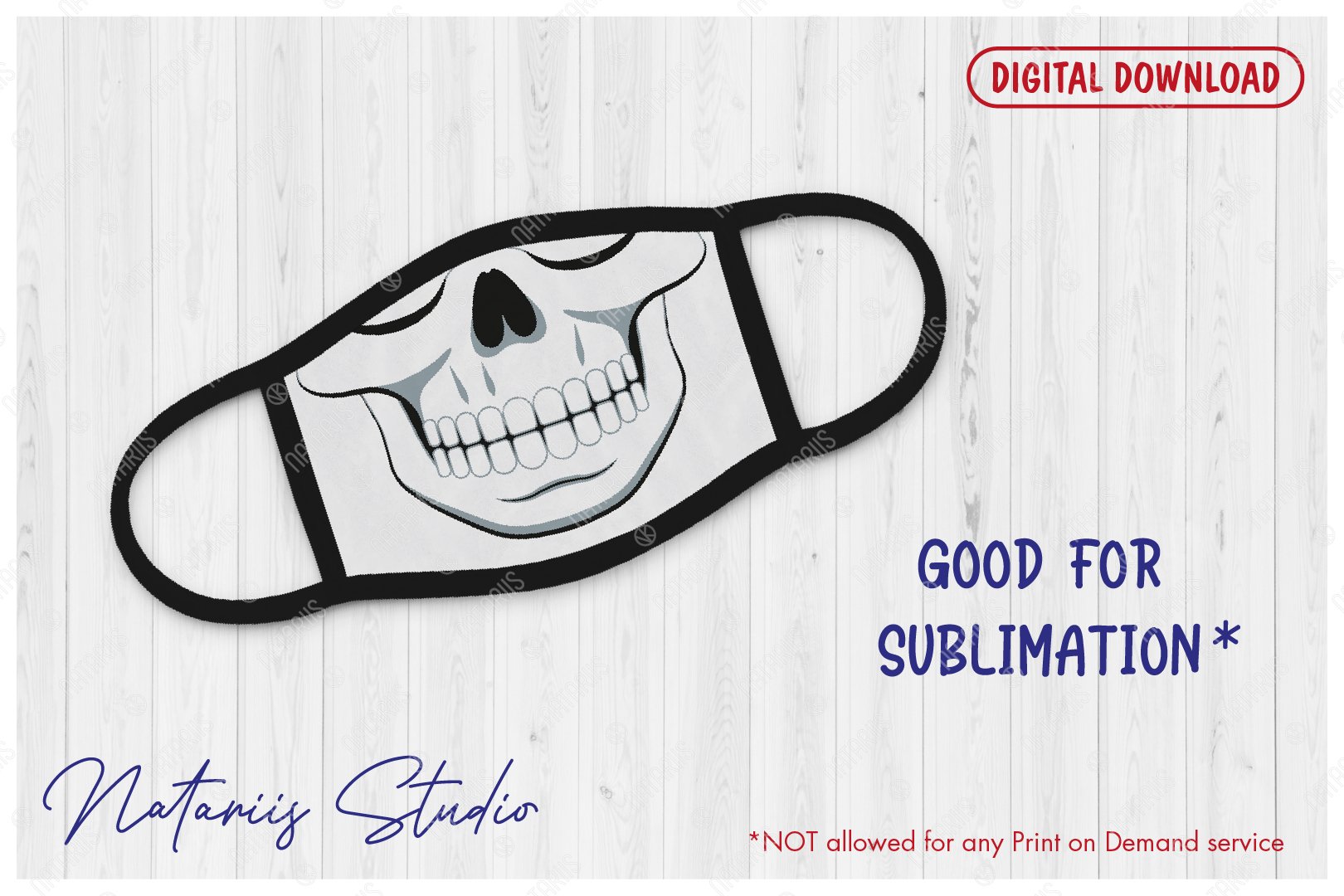 Download Funny Skull Design For Protective Face Mask 774704 Sublimation Design Bundles