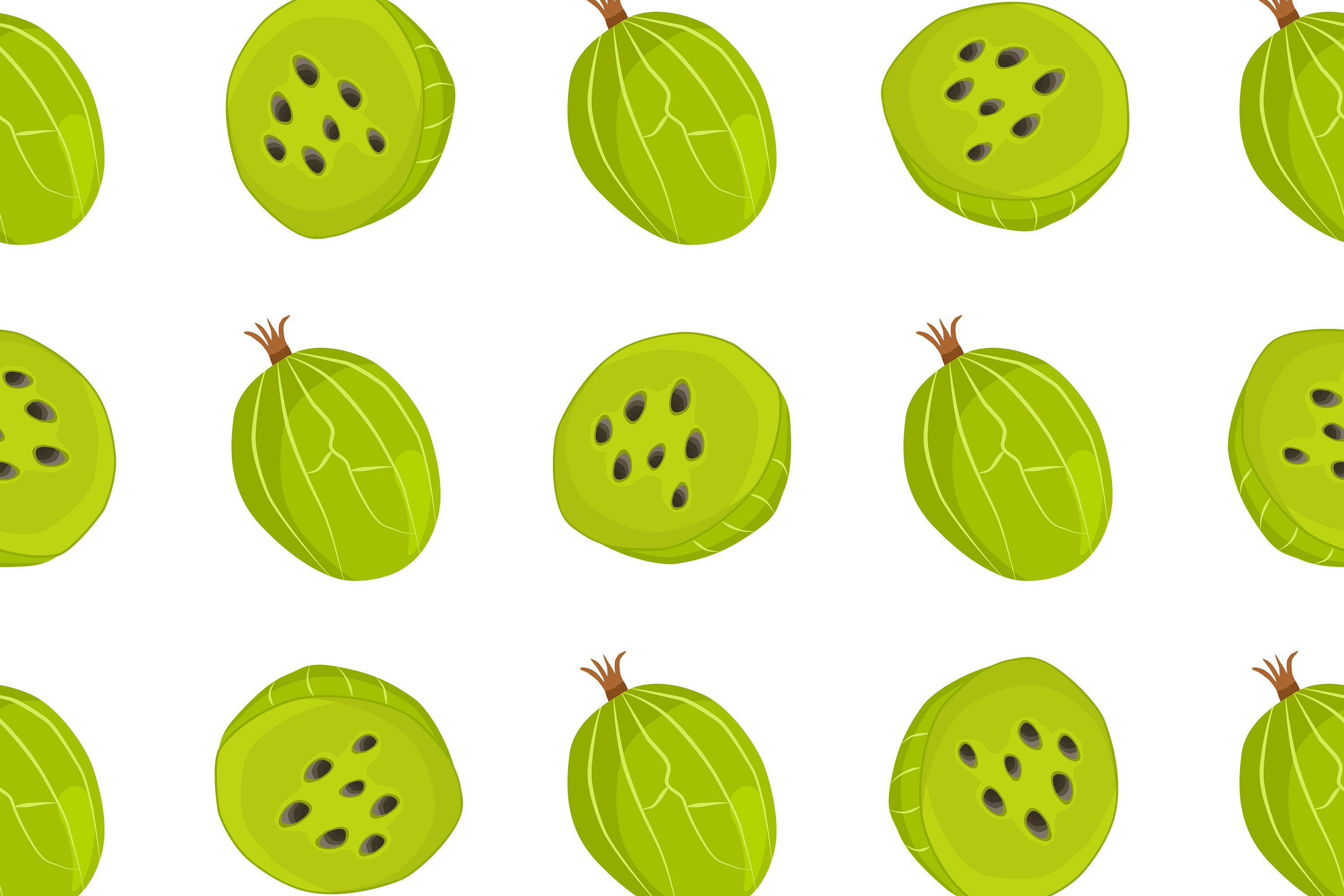 Vector abstract illustration on theme color tasty gooseberry