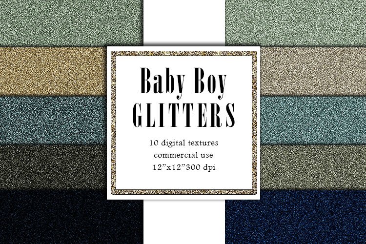 Baby Boy Glitter Textures, Blue Glitters, Green backgrounf (428970