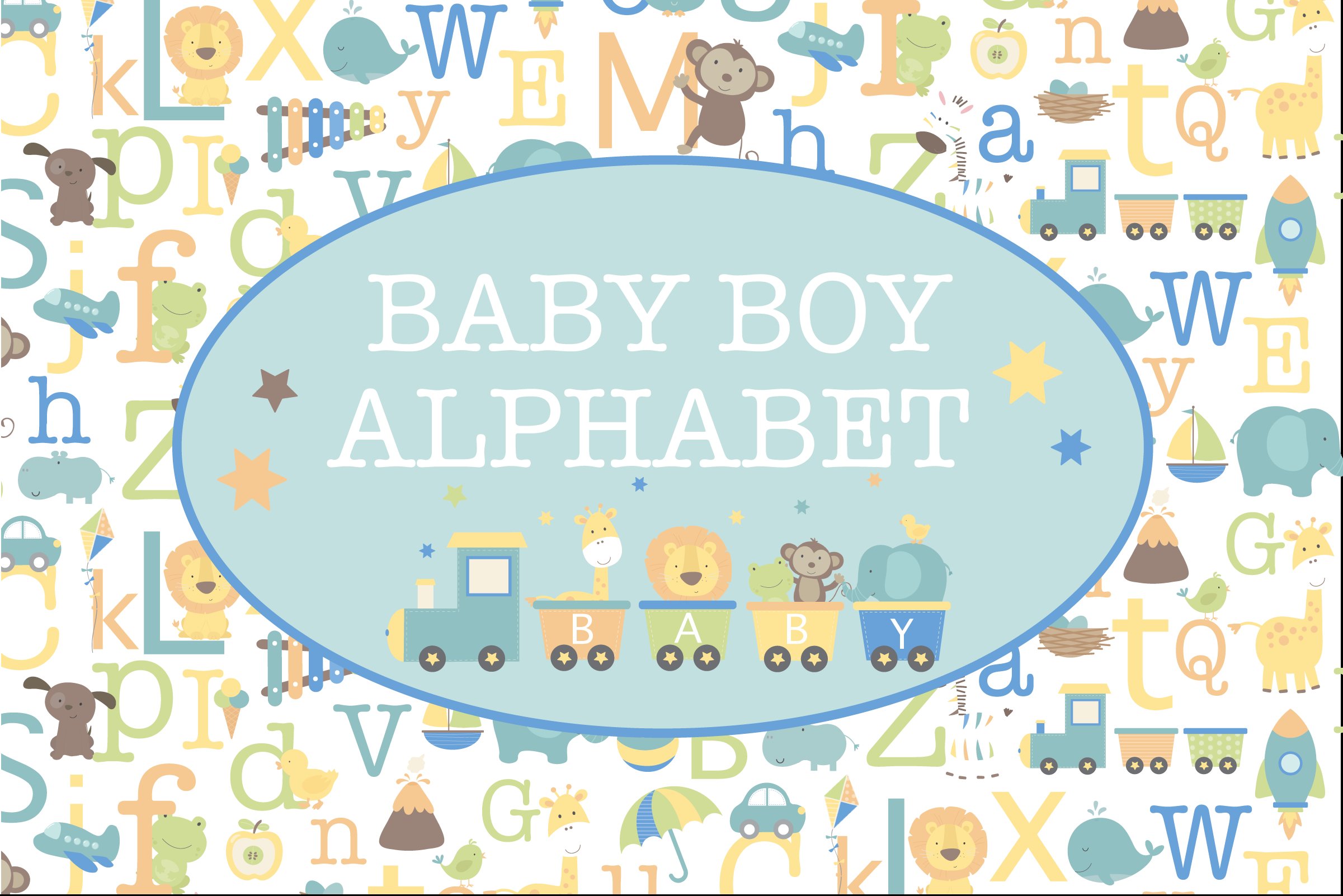 Baby Boy Alphabet (278405) Illustrations Design Bundles