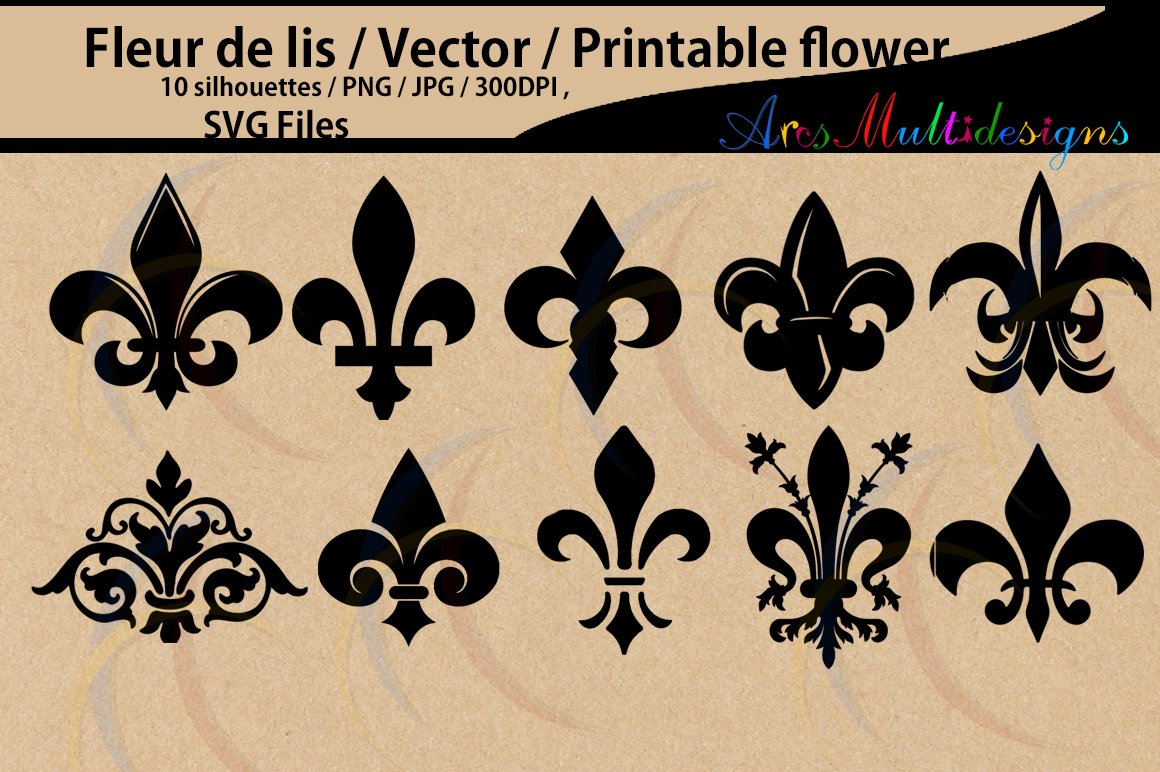 Fleur-de-lis silhouette / fleur de lis SVG Cutting Templates fleur-de-lis-silhouette-fleur-de-lis-svg-cutting-templates