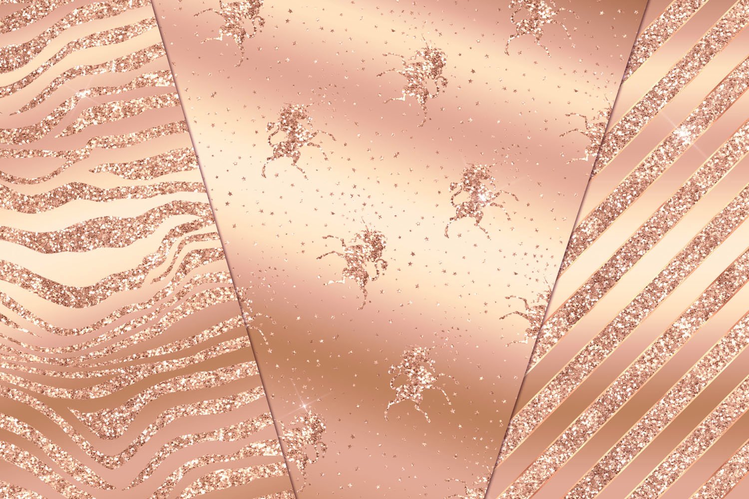 Sparkling Rose Gold Digital Paper (586428) Patterns Design Bundles