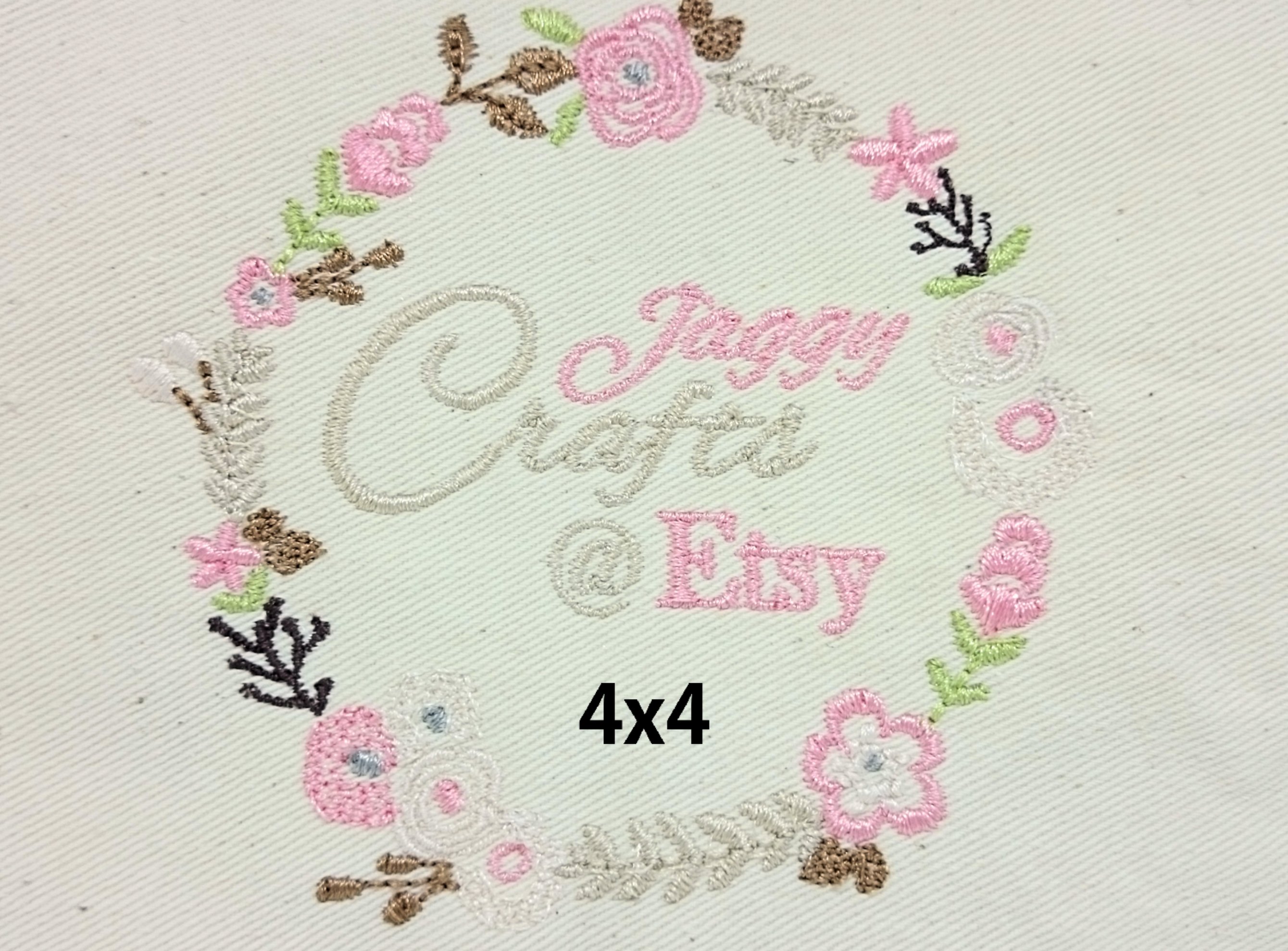 Small floral wreath for monogram frame embroidery design 82687 Small floral wreath for monogram frame embroidery design 82687