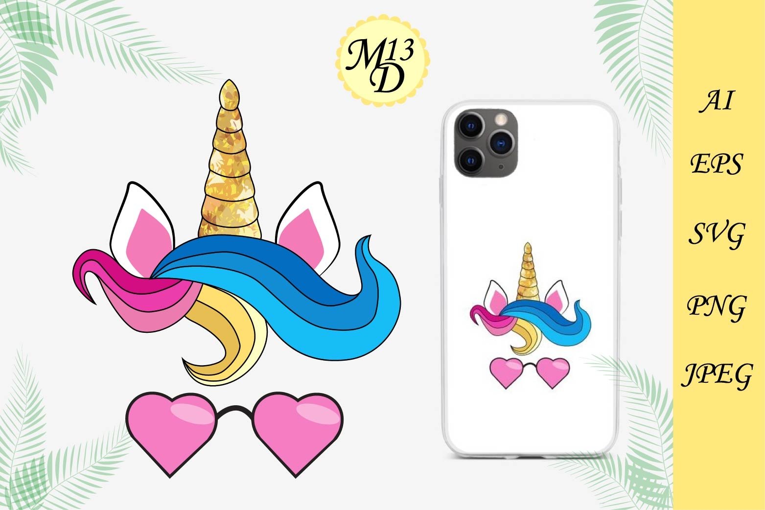 Free Gold Unicorn Svg 120 SVG PNG EPS DXF File