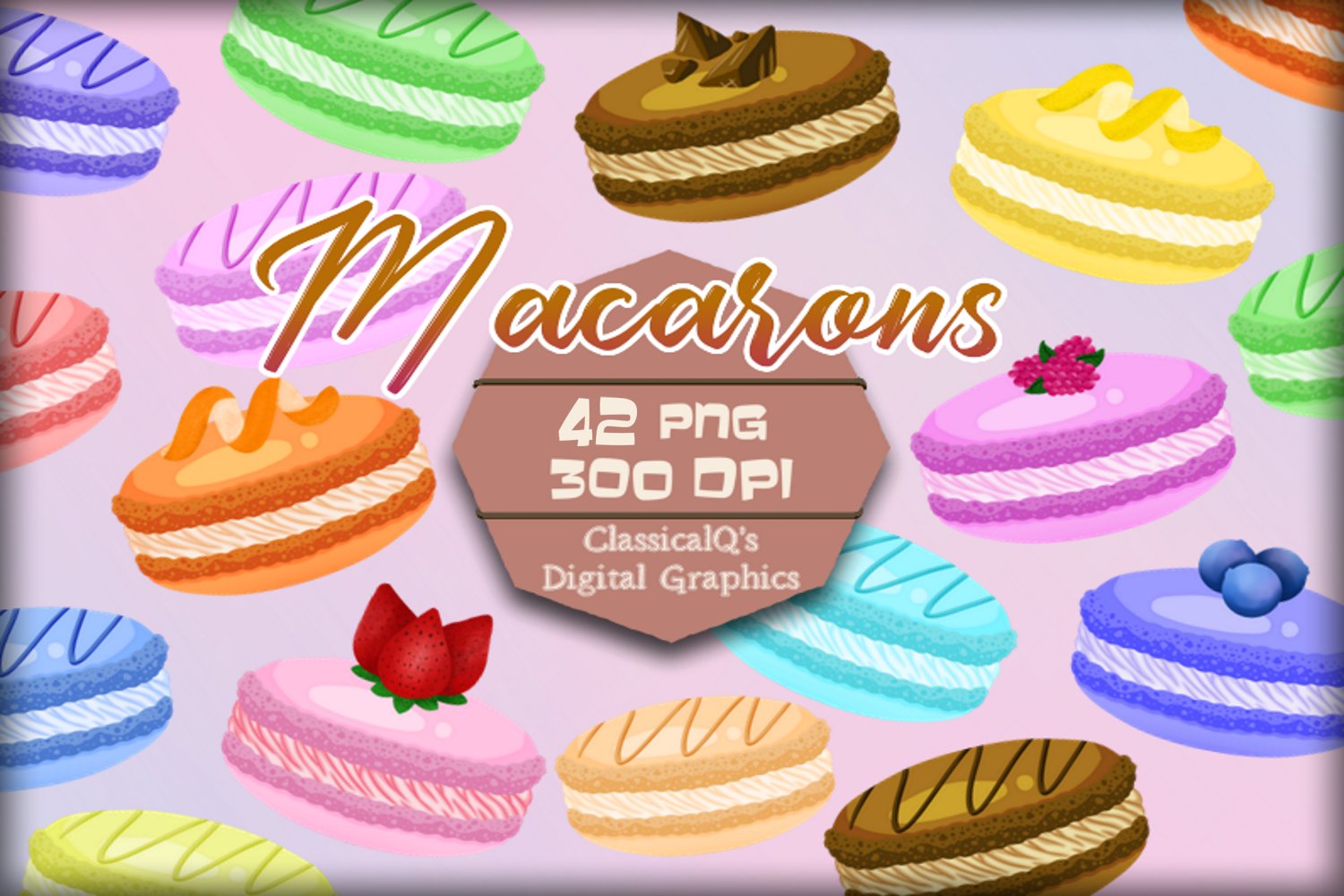 Paper, Party & Kids Papercraft Decorative Paper Macarons Digital Papers