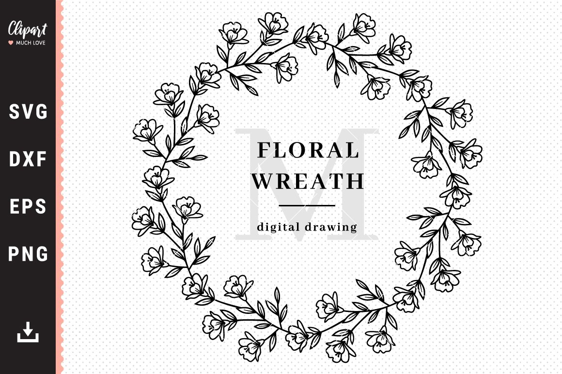 Flower in circle svg Gardenia svg Geometric floral svg