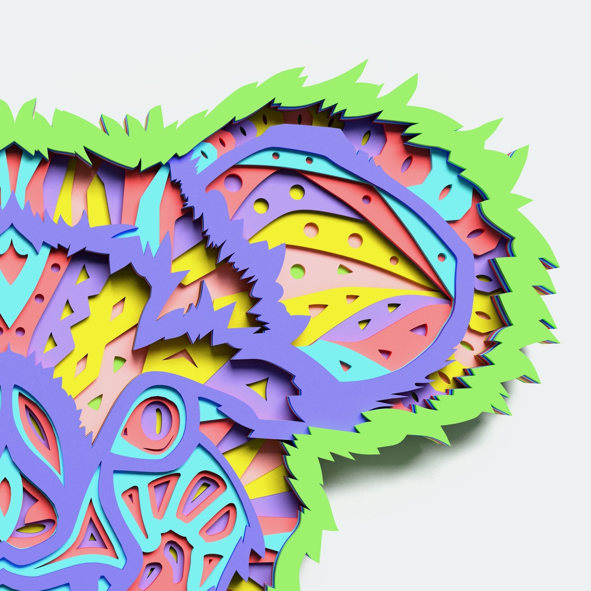 Multilayer Koala Mandala, Vector file for cutting (607426) | Paper
