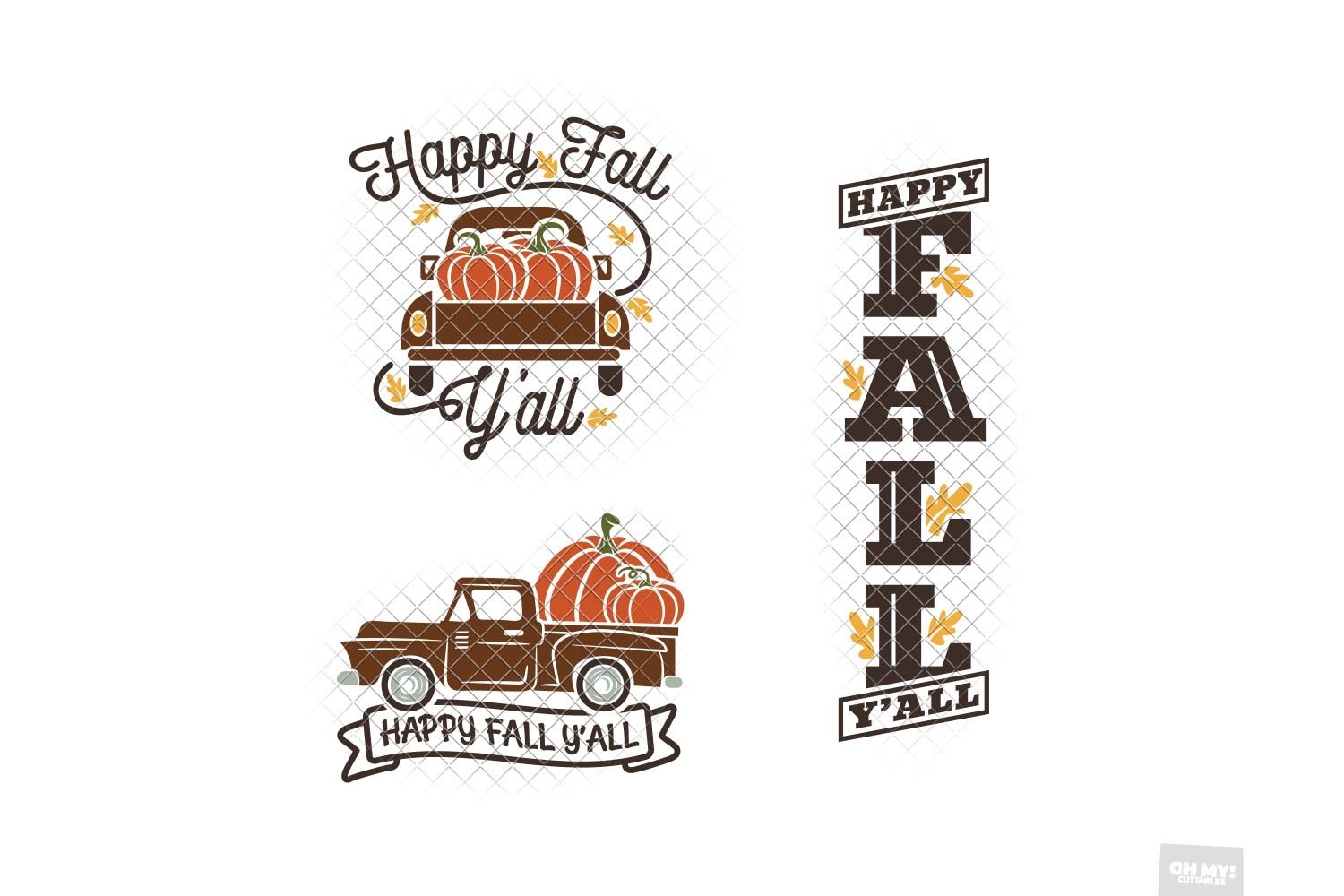 Happy Fall Y'all SVG Bundle with PNG, DXF, EPS, JPG (899383) | Cut ...