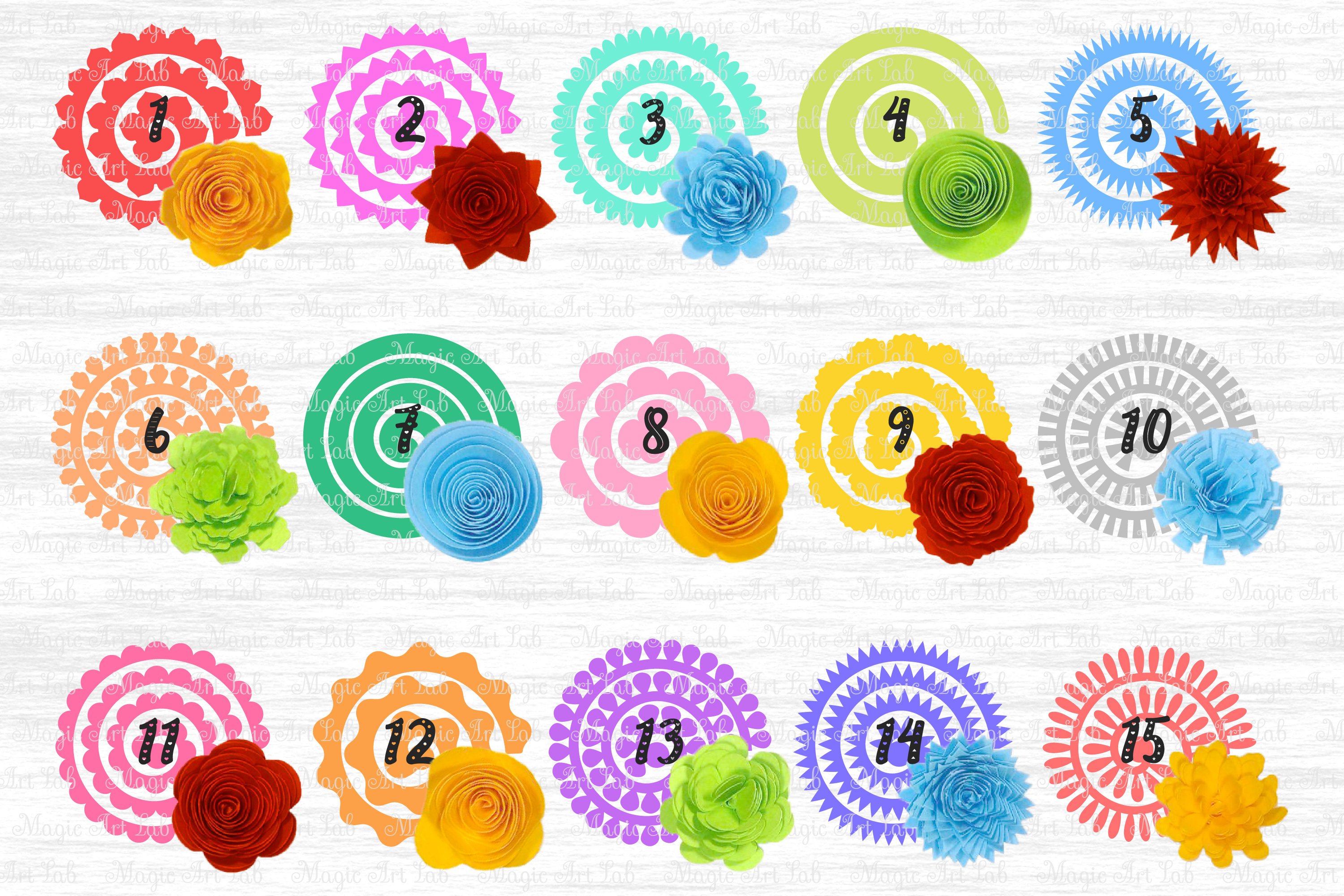 Rolled Flower svg, 3d flower svg, Paper Flower svg (228680 ...