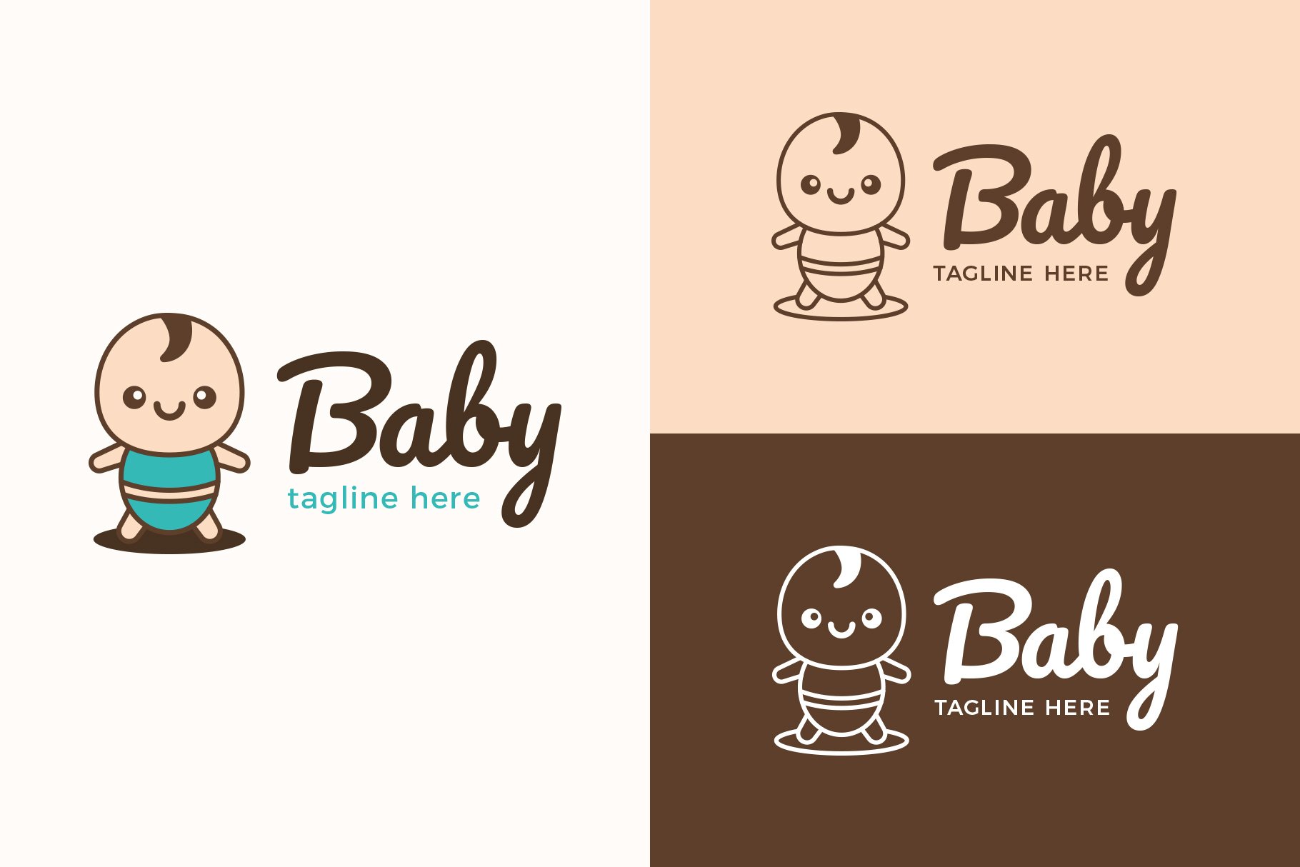 cute-baby-modern-logo-template