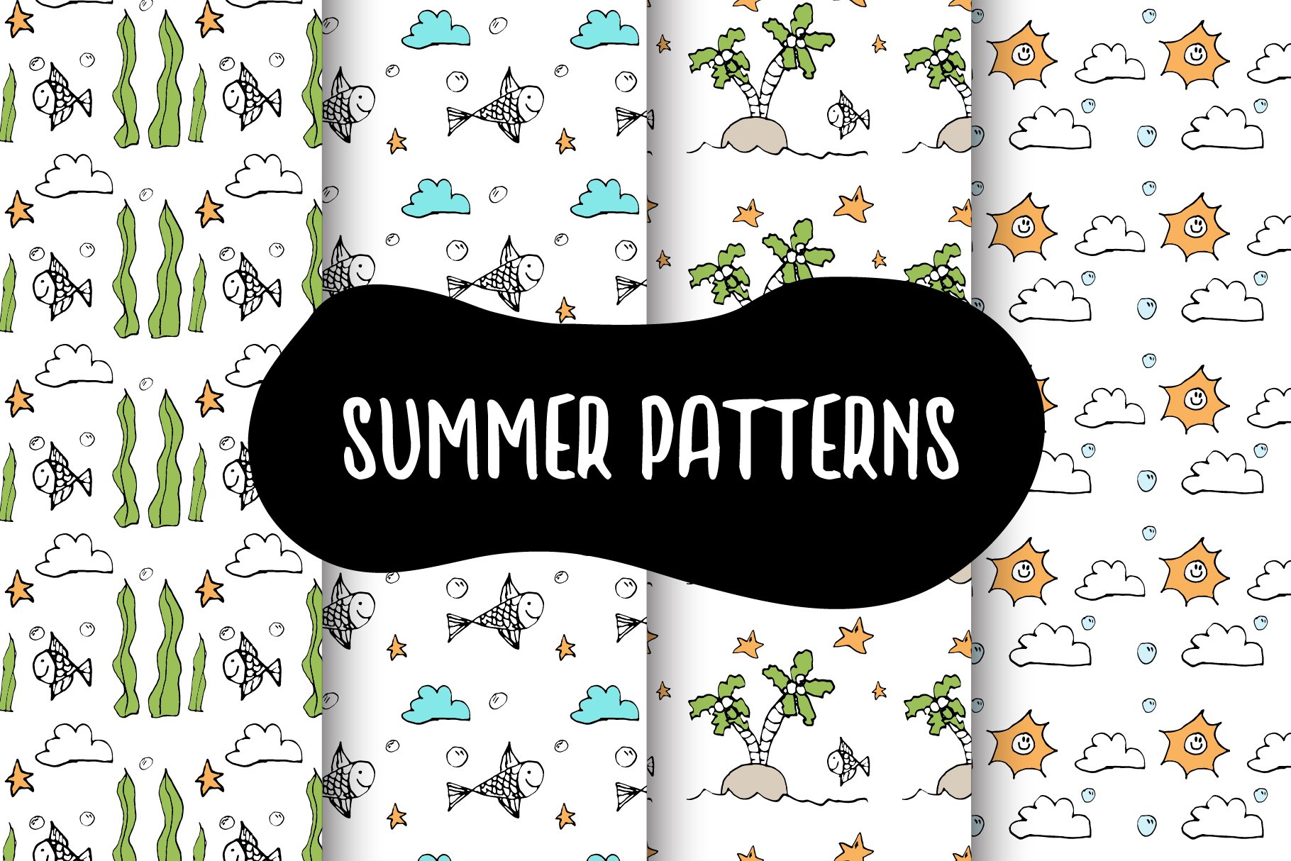 summer pattern (162867) | Patterns | Design Bundles