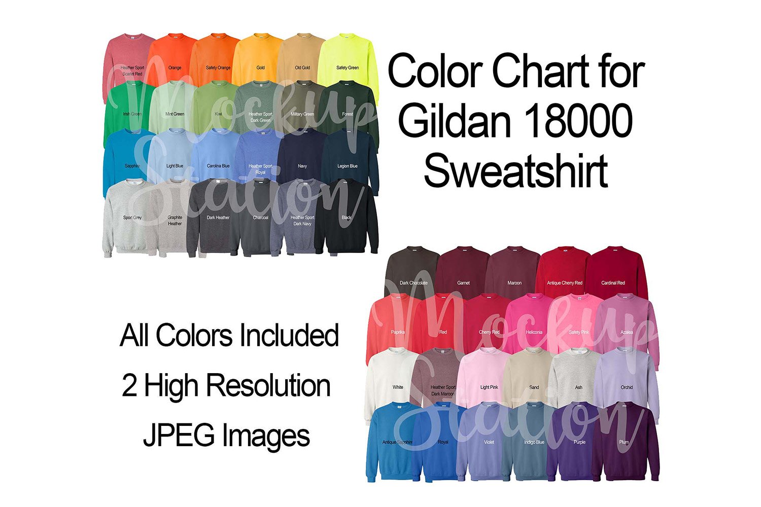 Gildan 18000 color chart Clearance
