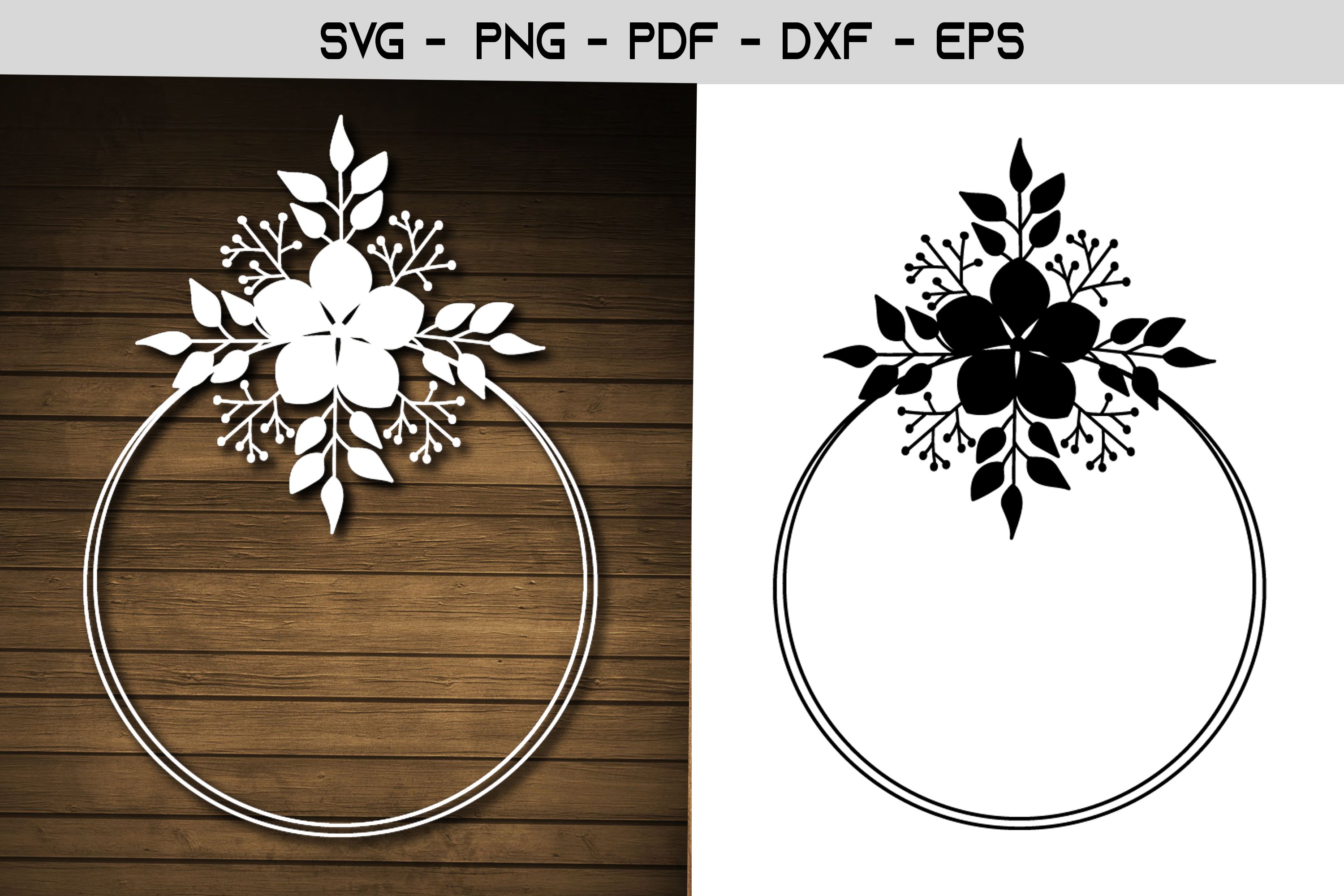 Flower Frame Paper Template Design