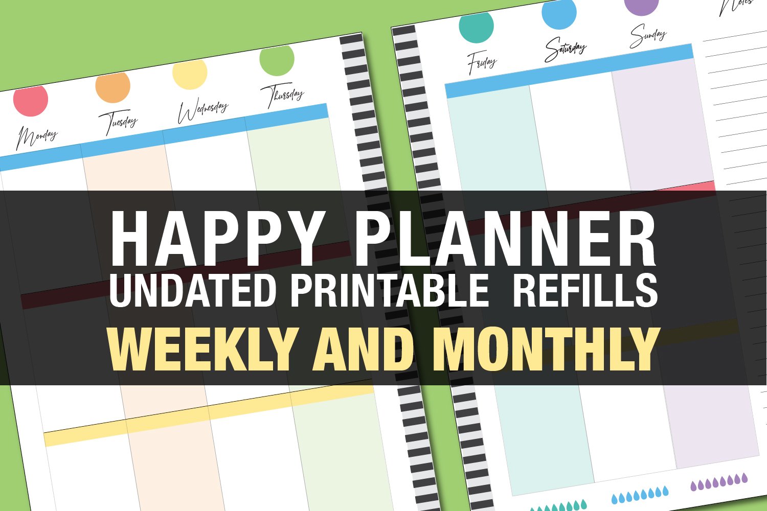 happy-planner-printable-weekly-refills-rainbow-266870 for Free Happy Planner Printables 2019 Happy Planner Printable Weekly Refills - Rainbow (266870) for Free Happy Planner Printables 2019