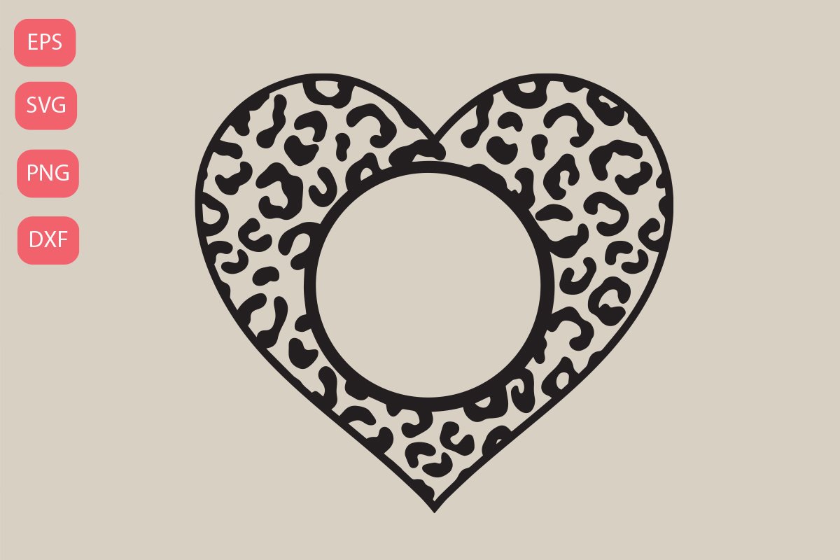Download Heart Monogram Animal Print Monogram Svg