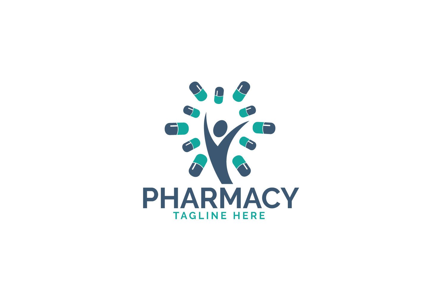 Pharmacy medical logo design. (160371), image size:1500x1000