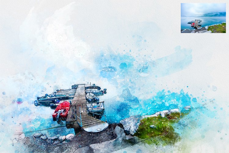 Watercolor Artist V2 Photoshop Action (220891)
