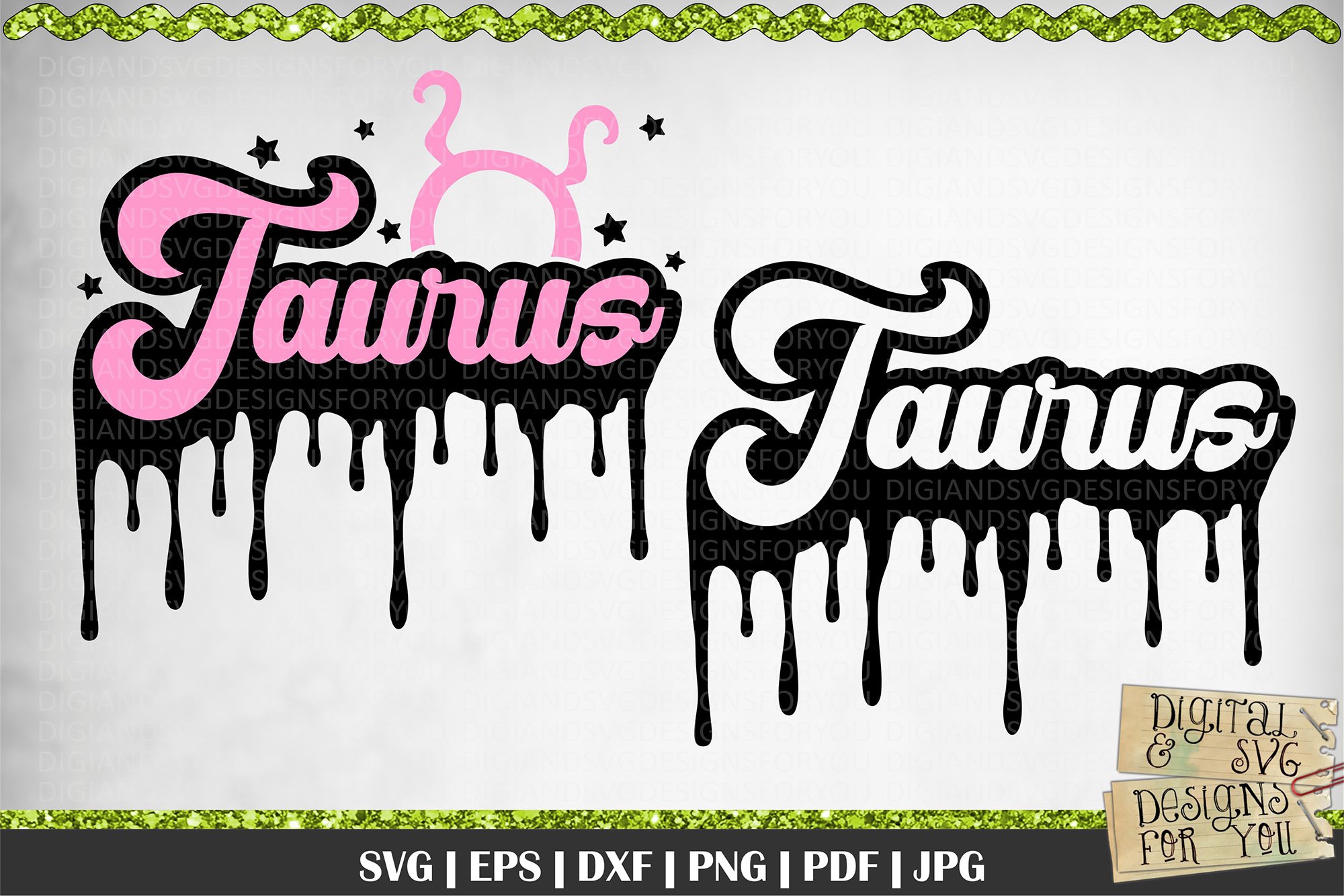 Dripping Taurus Zodiac svg Taurus svg Zodiac signs (824501) Cut Files Design Bundles