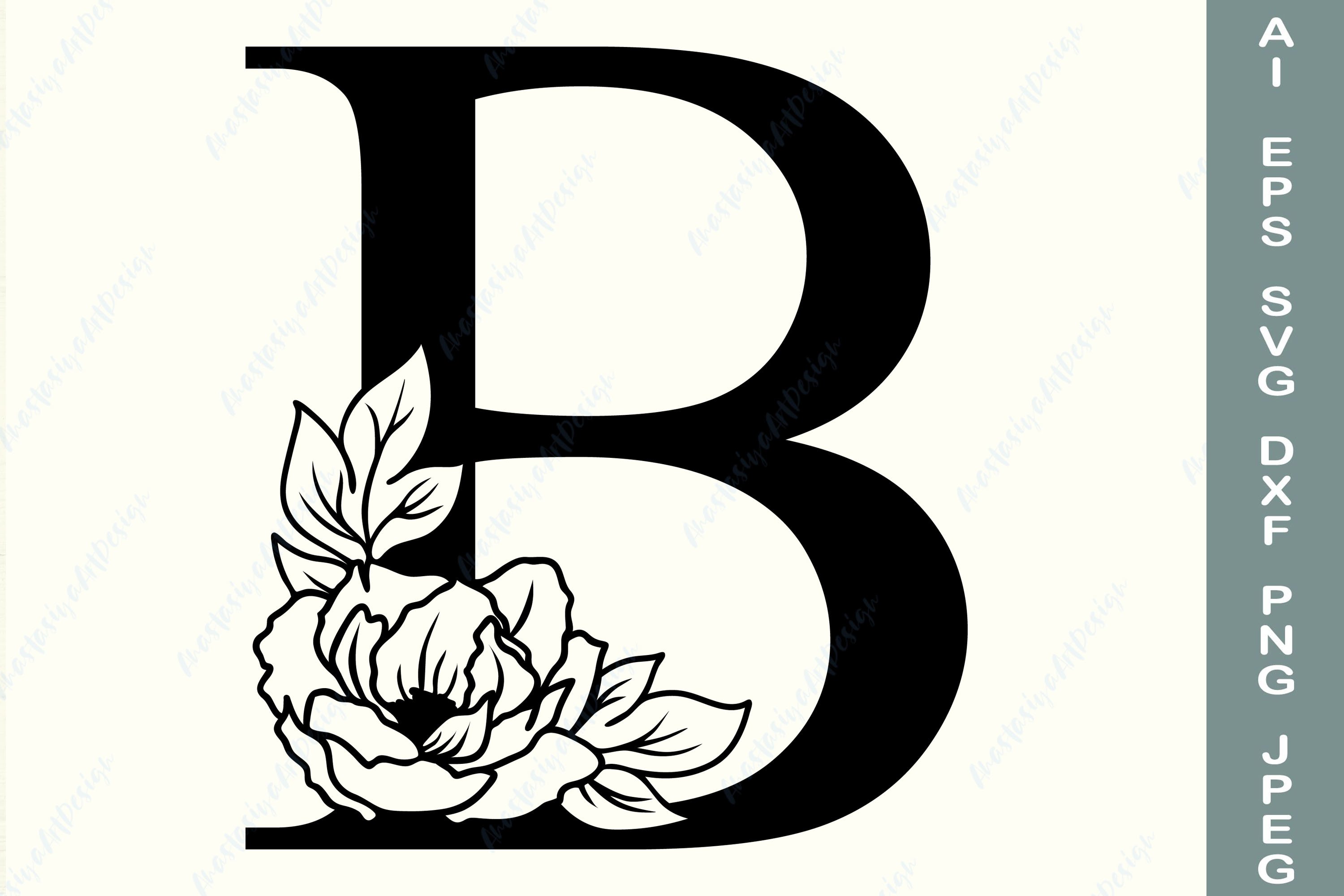 B Monogram Clipart