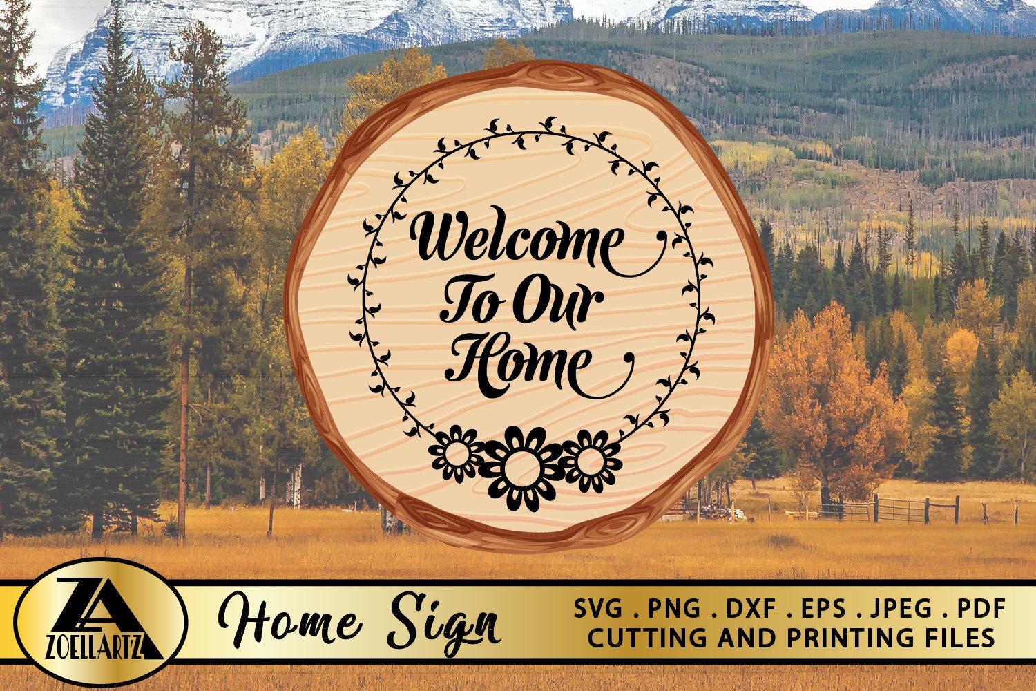 Welcome Home SVG PNG EPS DXF Wood Sign SVG Farmhouse Sign (909897 ...